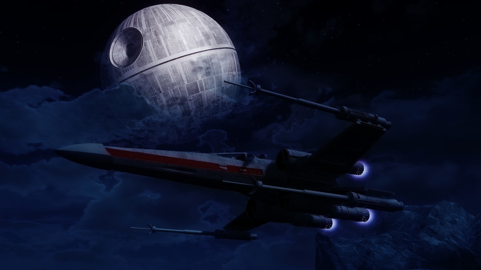 Star Wars, Artwork, Death Star, X wing Wallpapers HD / Desktop and Mobile  Backgrounds