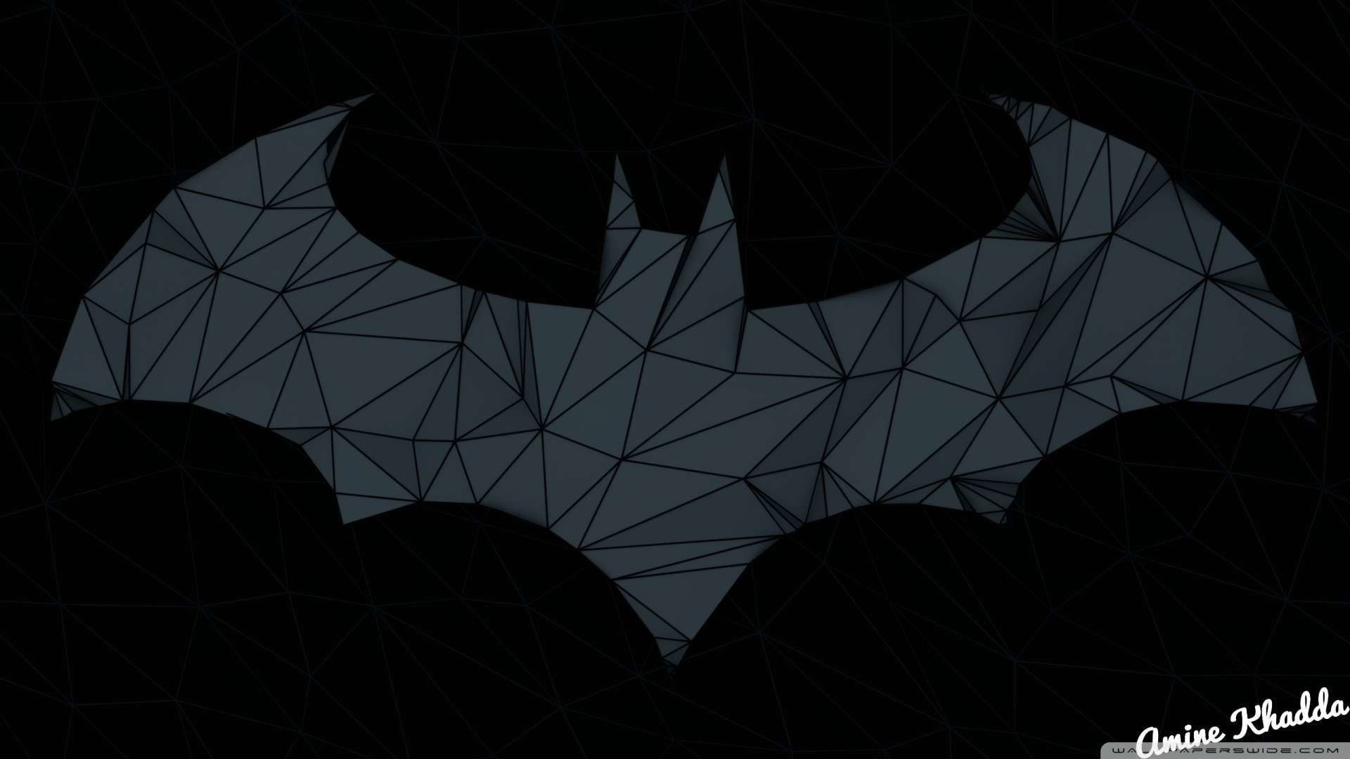 Wallpaper: Batman Arkham Origins Low Poly Logo 2 Wallpaper 1080p HD .