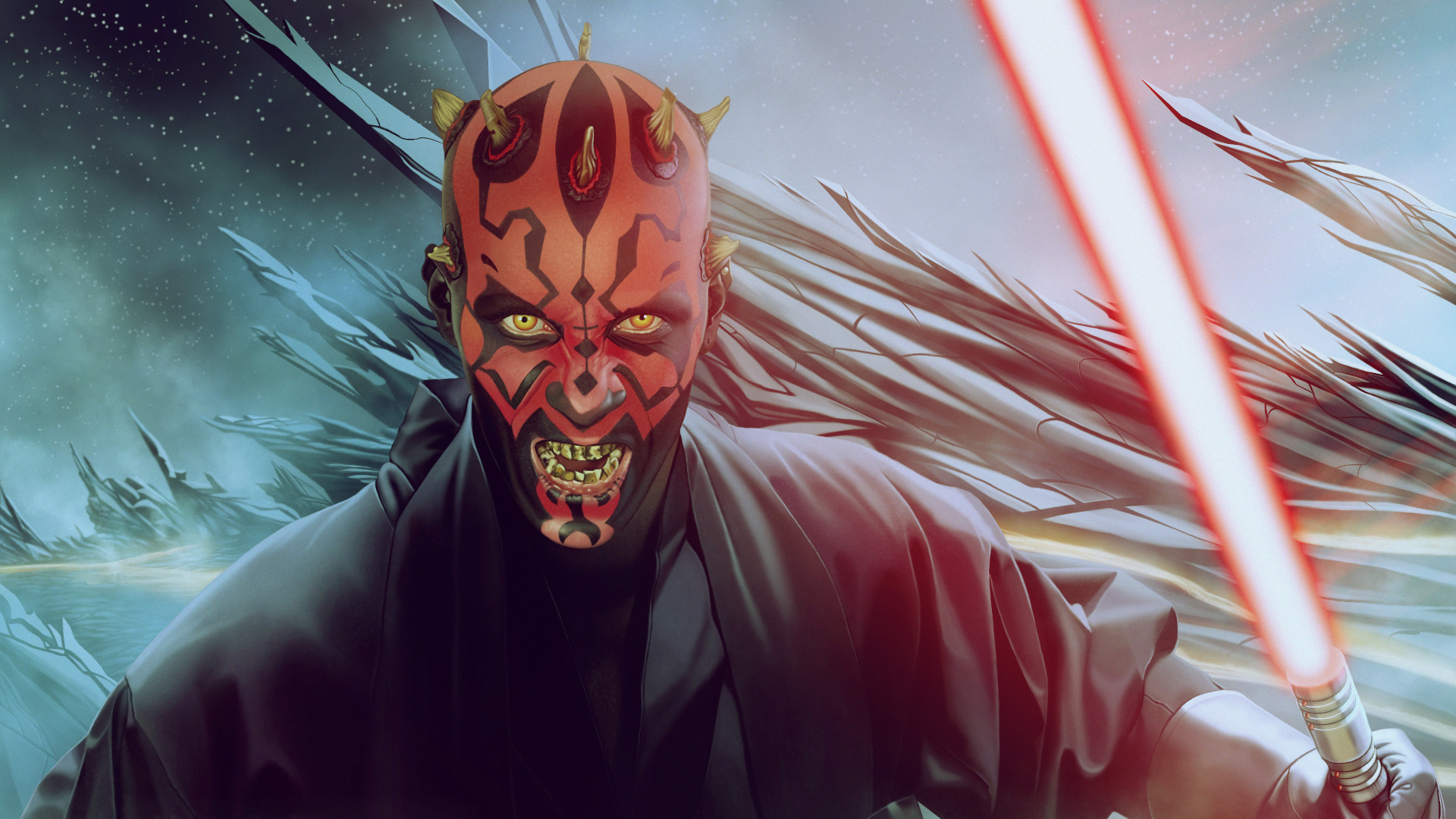 Sci Fi – Star Wars Darth Maul Lightsaber Wallpaper