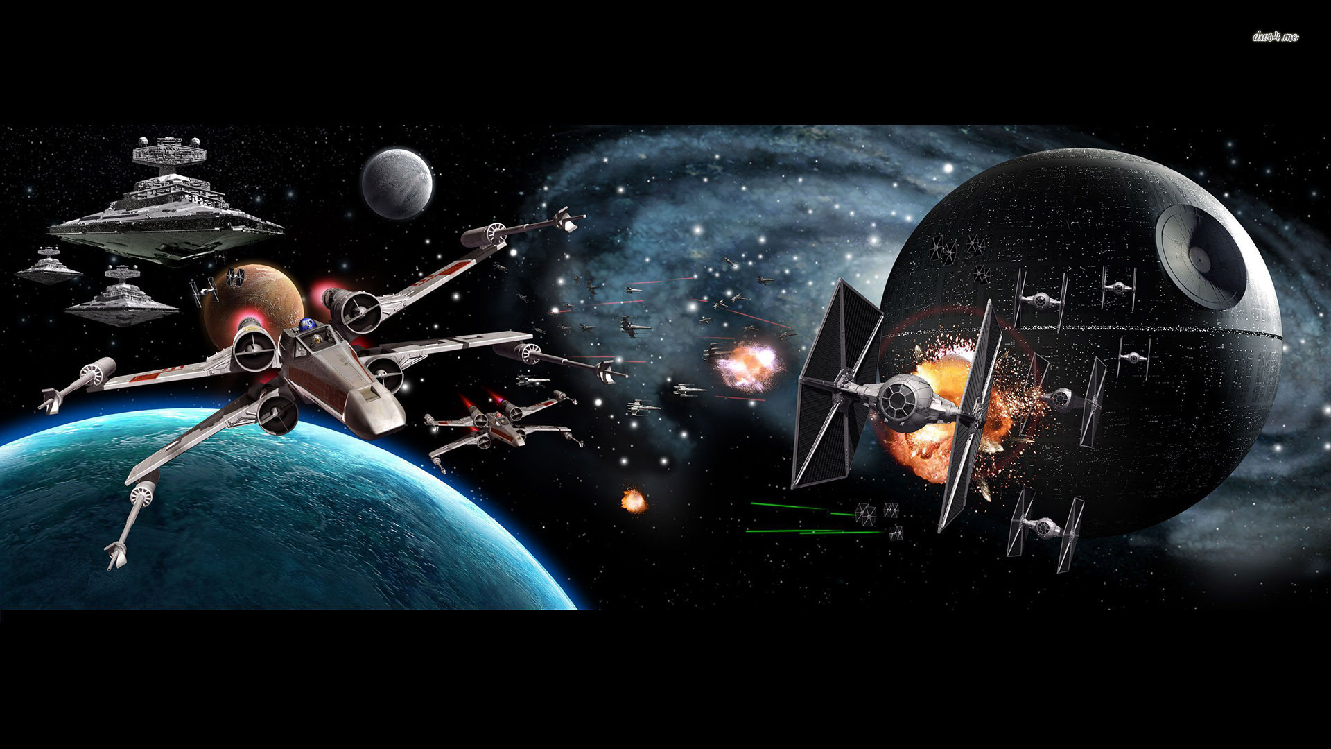 Movie – Star Wars X Wing Star Destroyer Death Star TIE Fighter Wallpaper