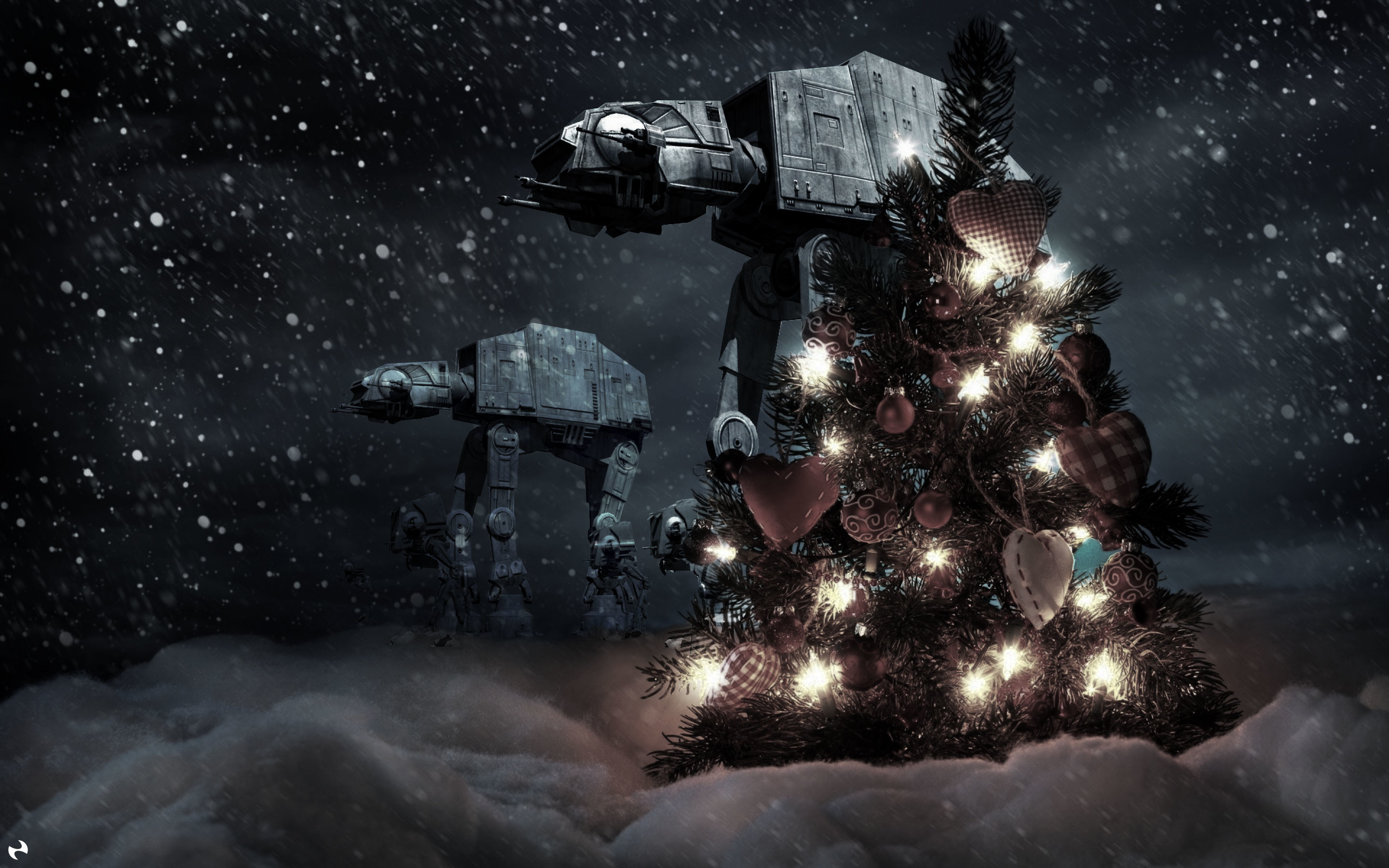 Star Wars Christmas Wallpaper Preview. Desktop iPad iPhone Facebook