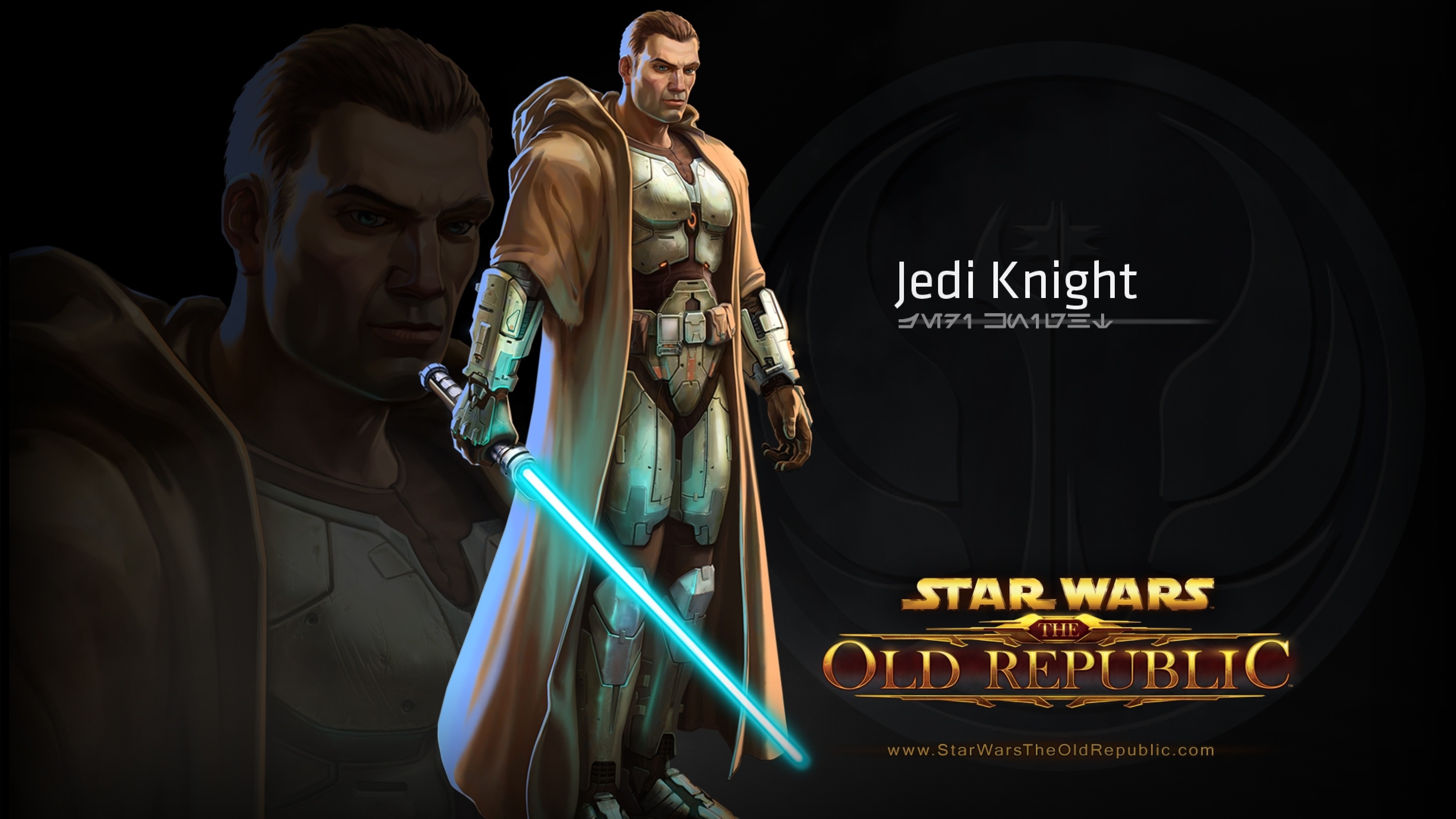 Preview wallpaper star wars the old republic, jedi knight, character, lightsaber 3840×2160