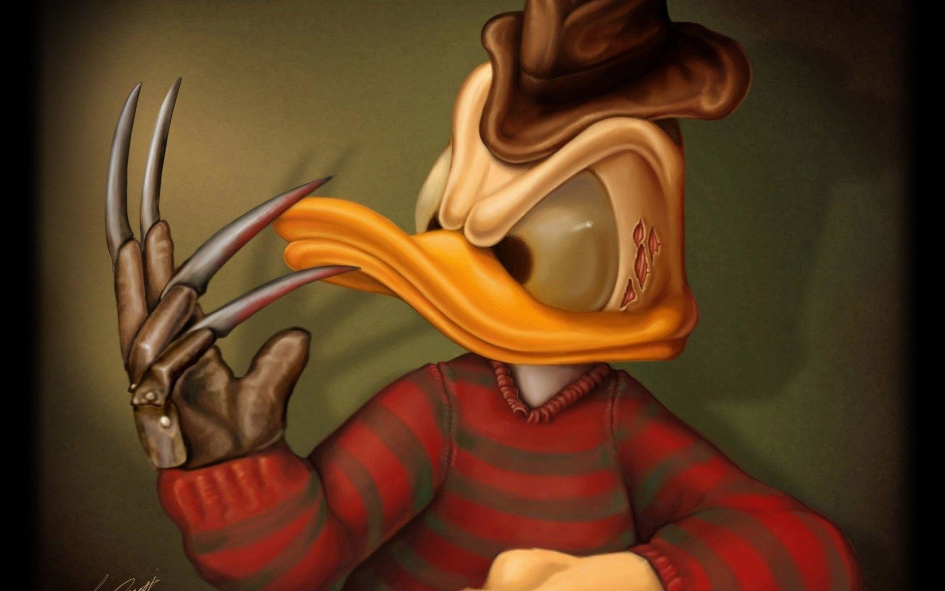 Donald Duck as Freddy Krueger Exclusive HD Wallpapers