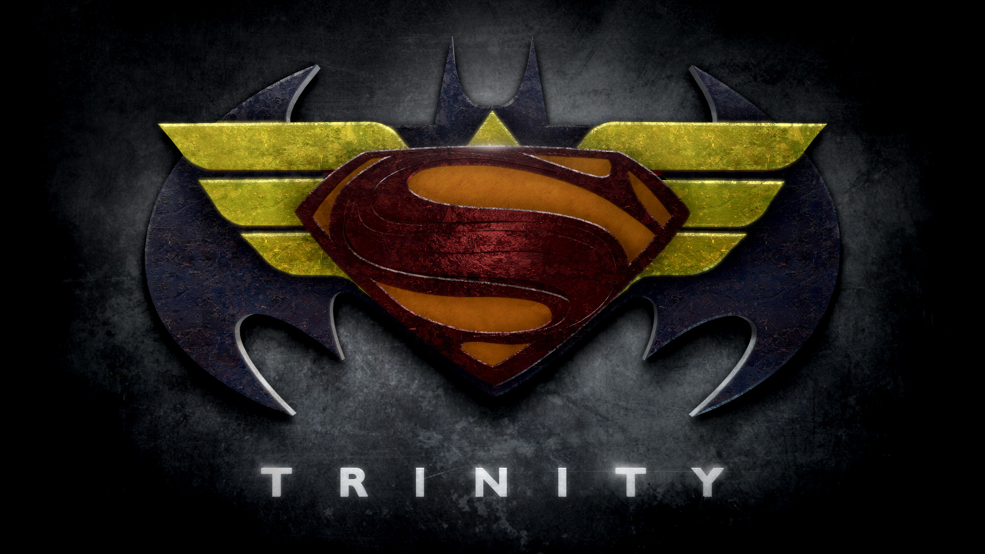 Wonder Woman Trinity stylized logo people