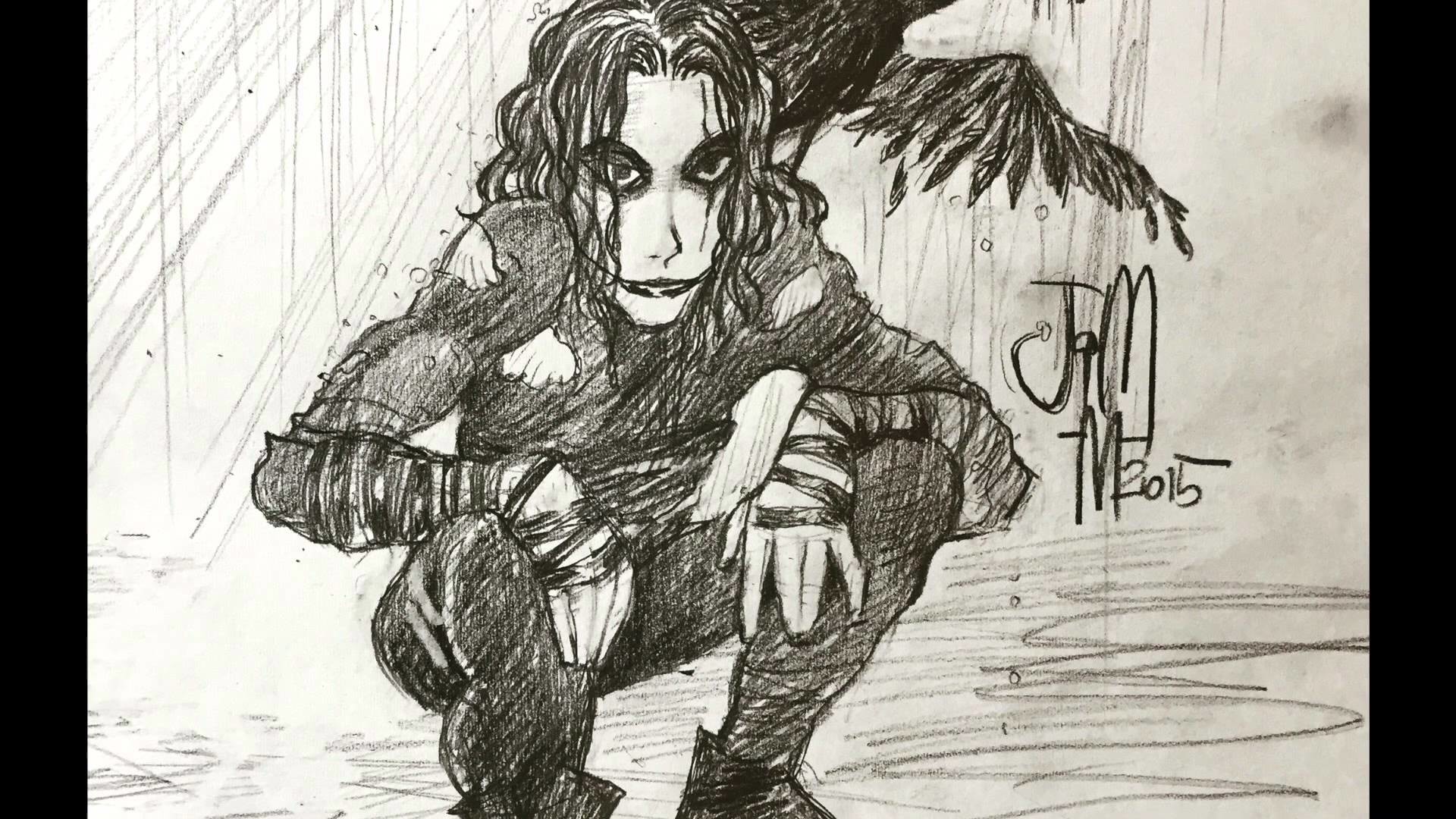 Drawing of The Crow Brandon Lee