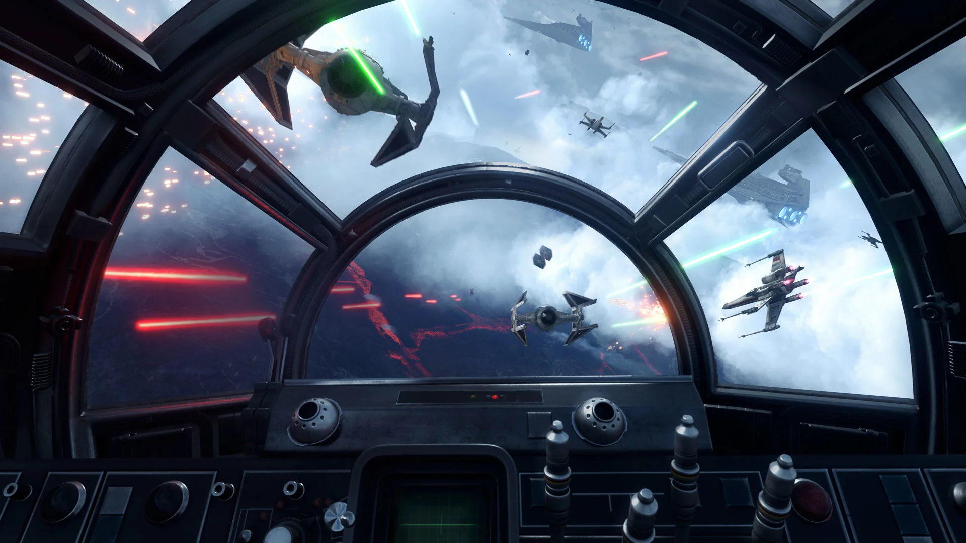 Star Wars Battlefront Millenium Falcon cockpit view