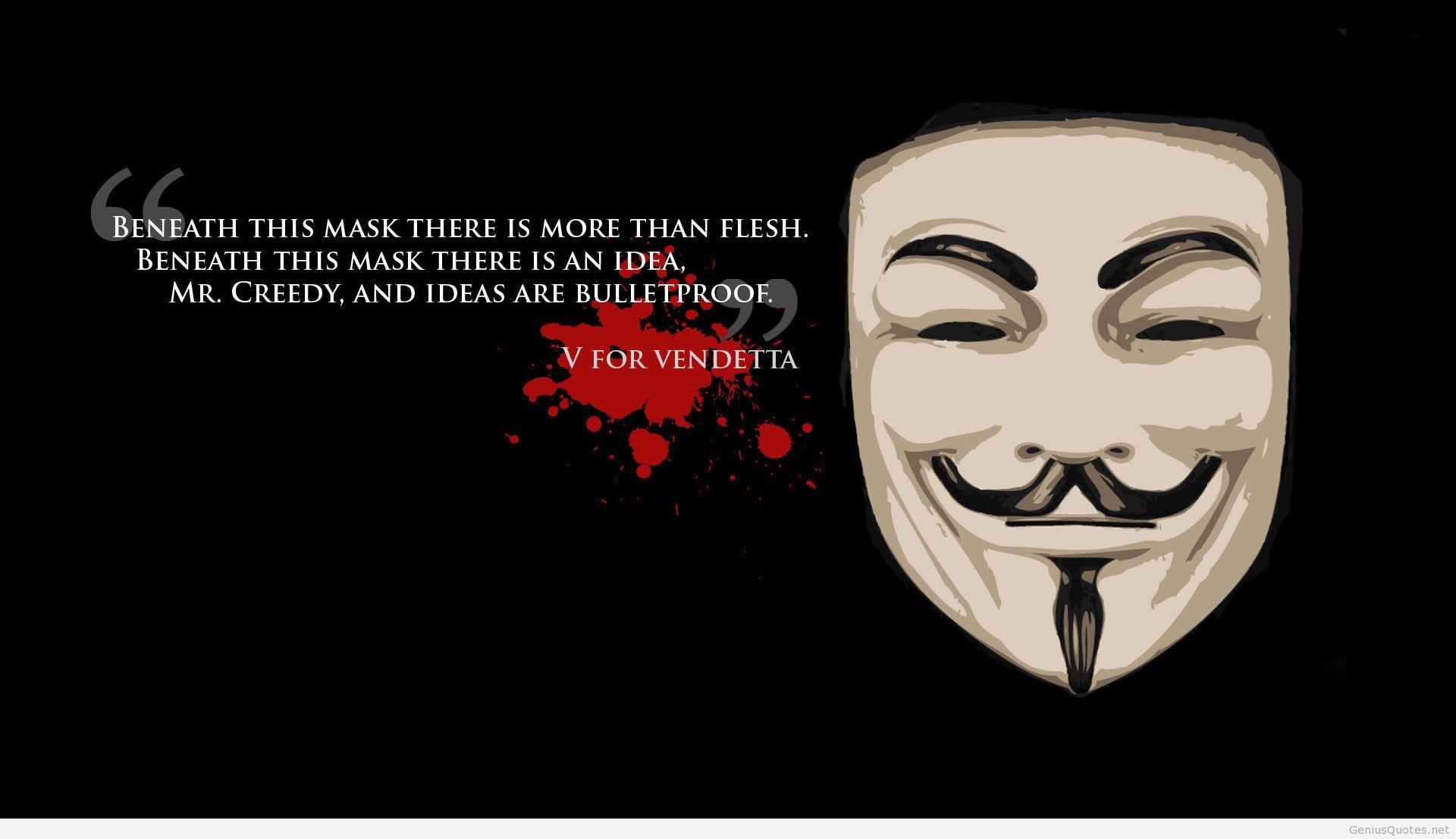 V for Vendetta Wallpaper quote