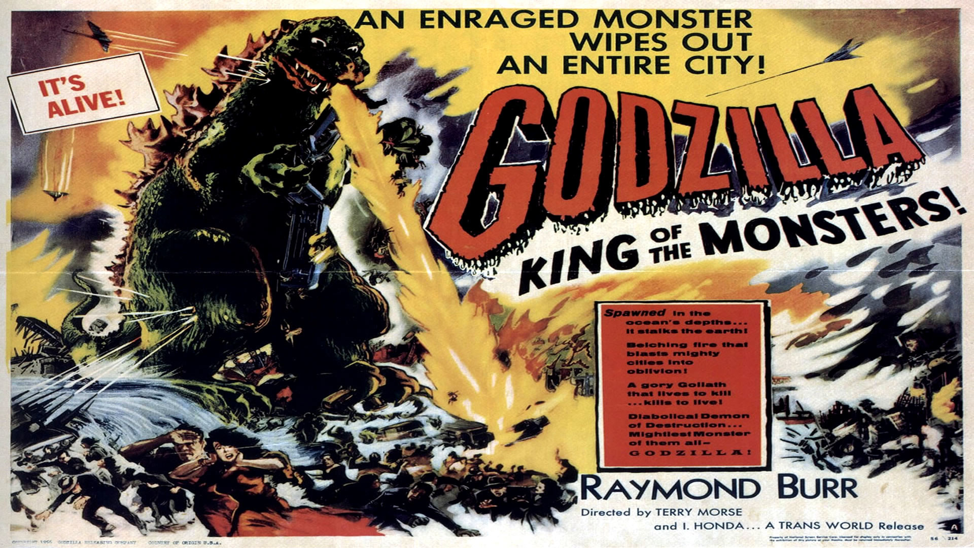 GODZILLA Landscape – Monster B Movie Posters Wallpaper Image