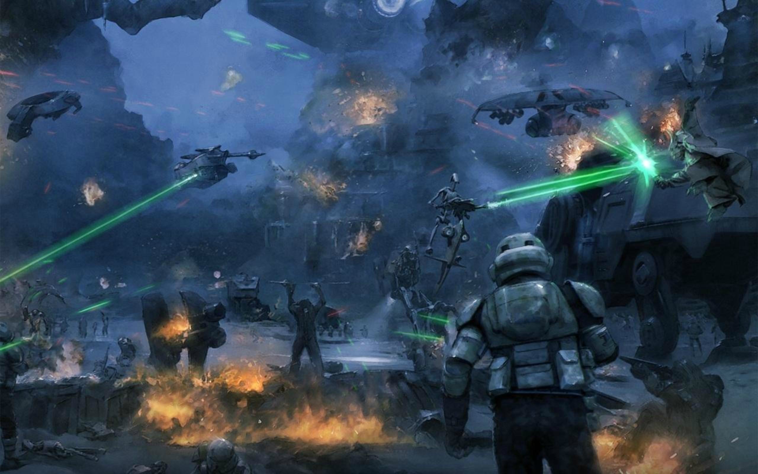 Part of the Battle of Kashyyyk. Two troopers of the 501st