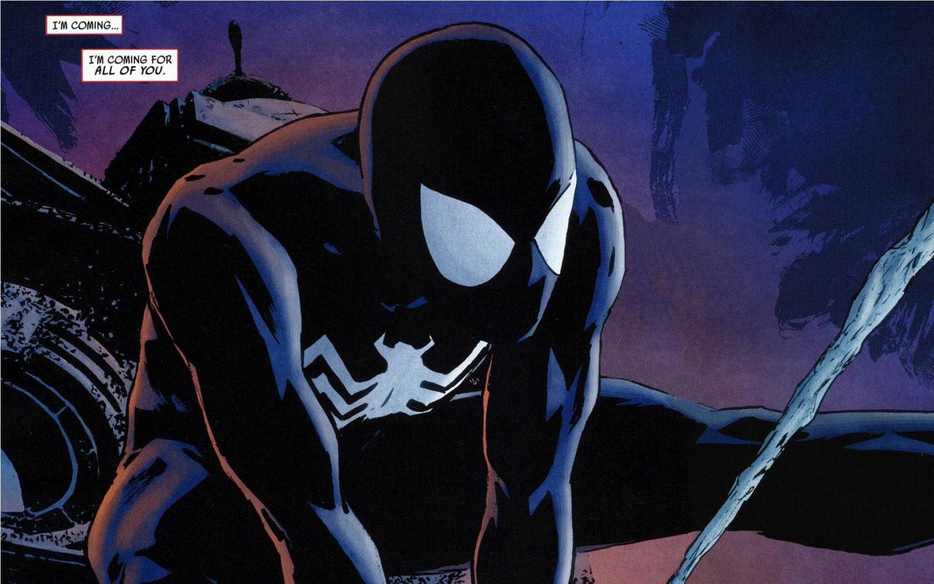 Symbiote Spider Man Monochrome spiderman superheroes HD wallpaper   Peakpx