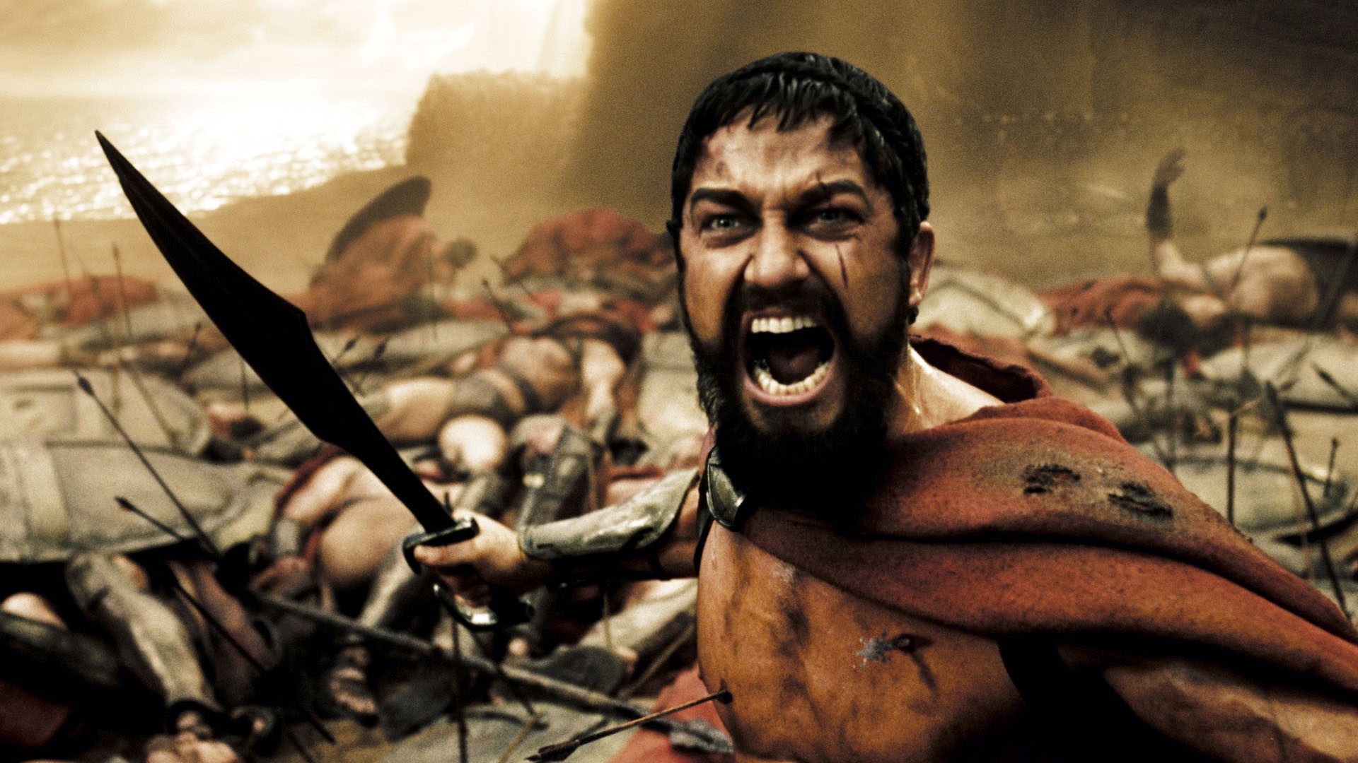 Preview wallpaper this is sparta, 300, king, leonidas, warrior, sword,