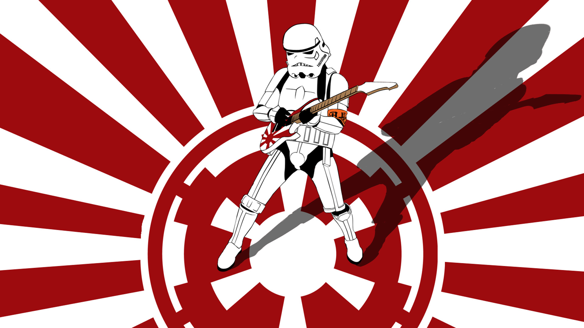 Movie Star Wars White Red Troop Storm Guitar Wars Star Wallpaper