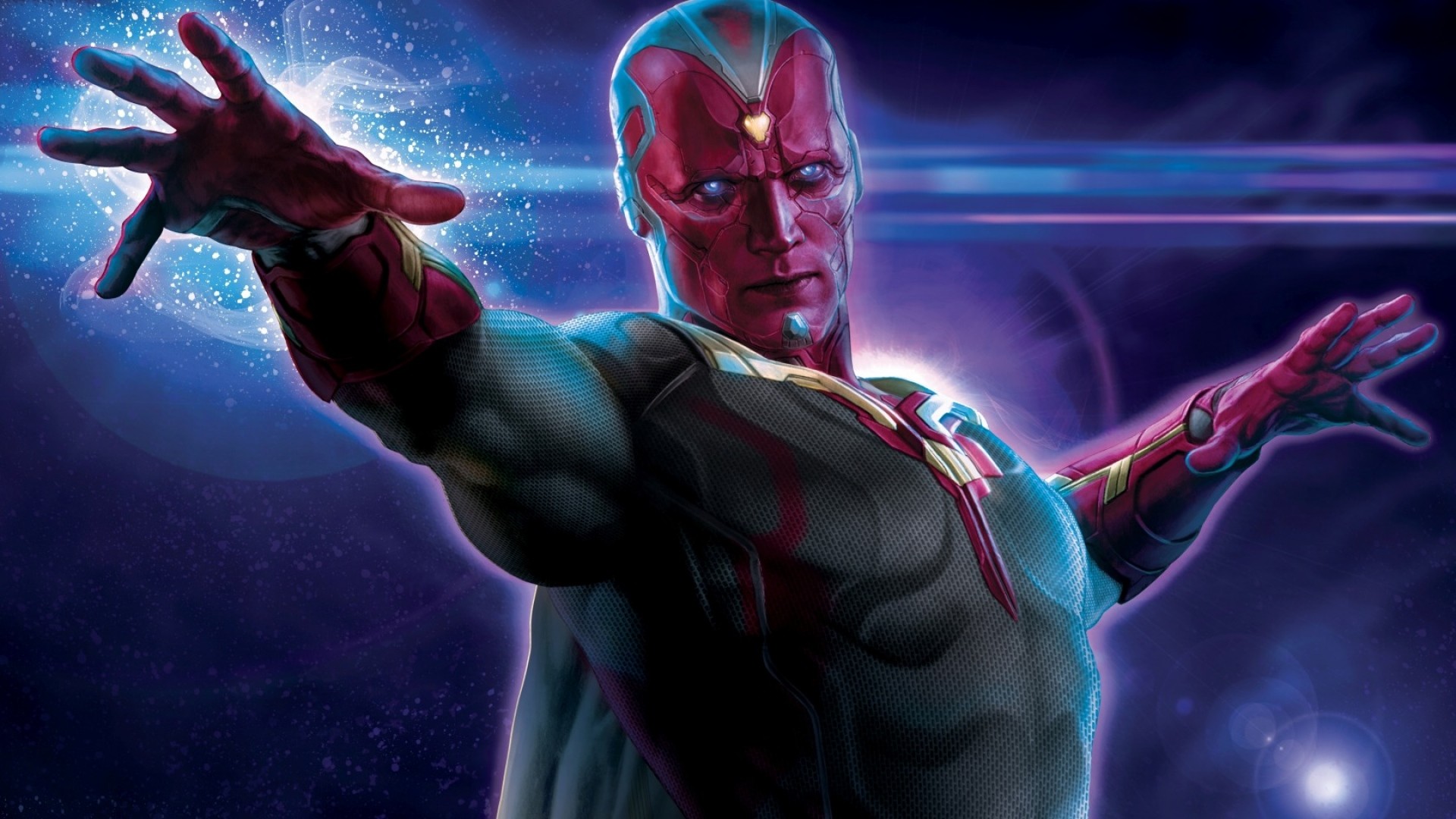 Background Full HD 1080p. Wallpaper avengers, age of ultron, paul bettany, vision