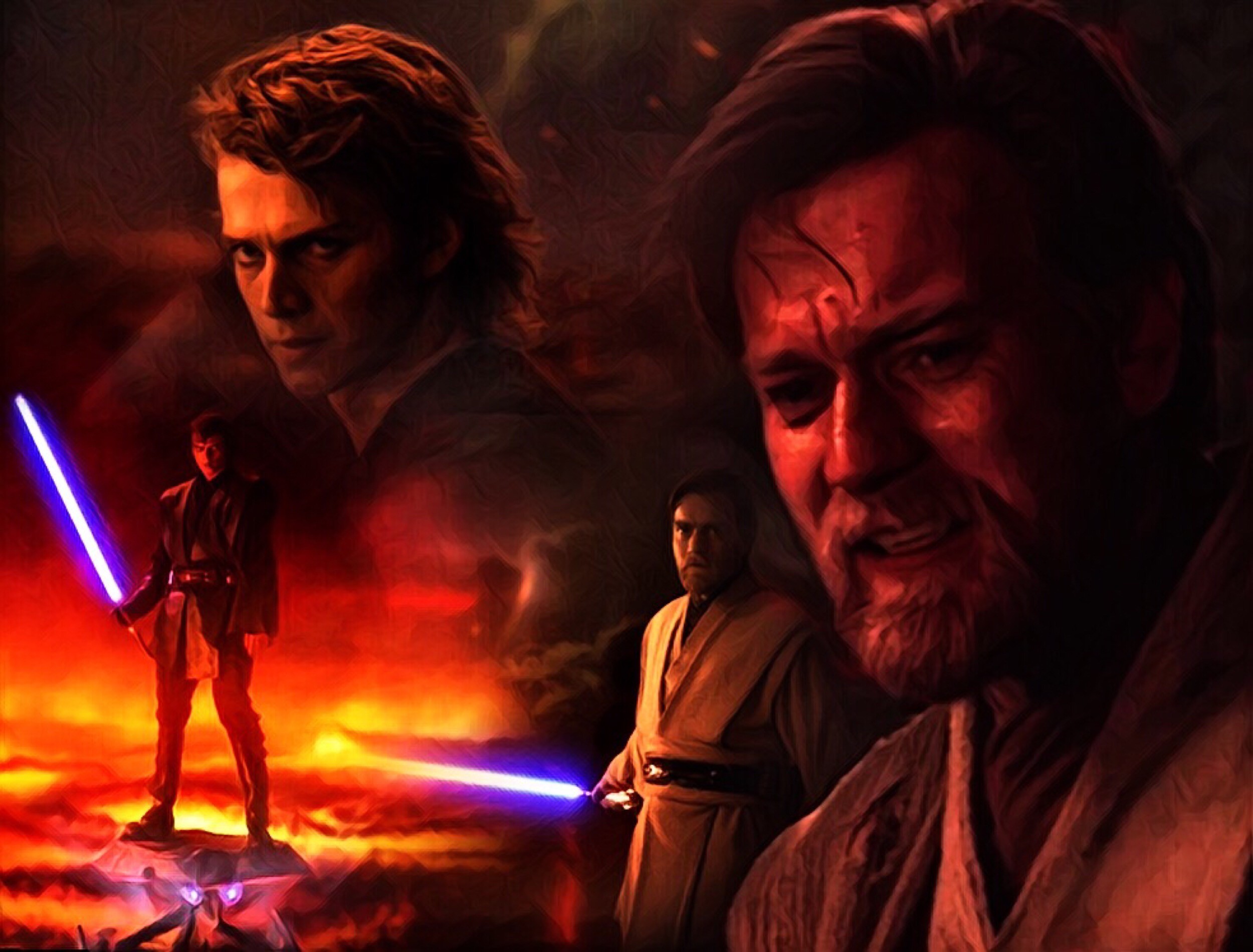 Obi Wan VS Darth Vader Wallpaper by Drum Solo 1986