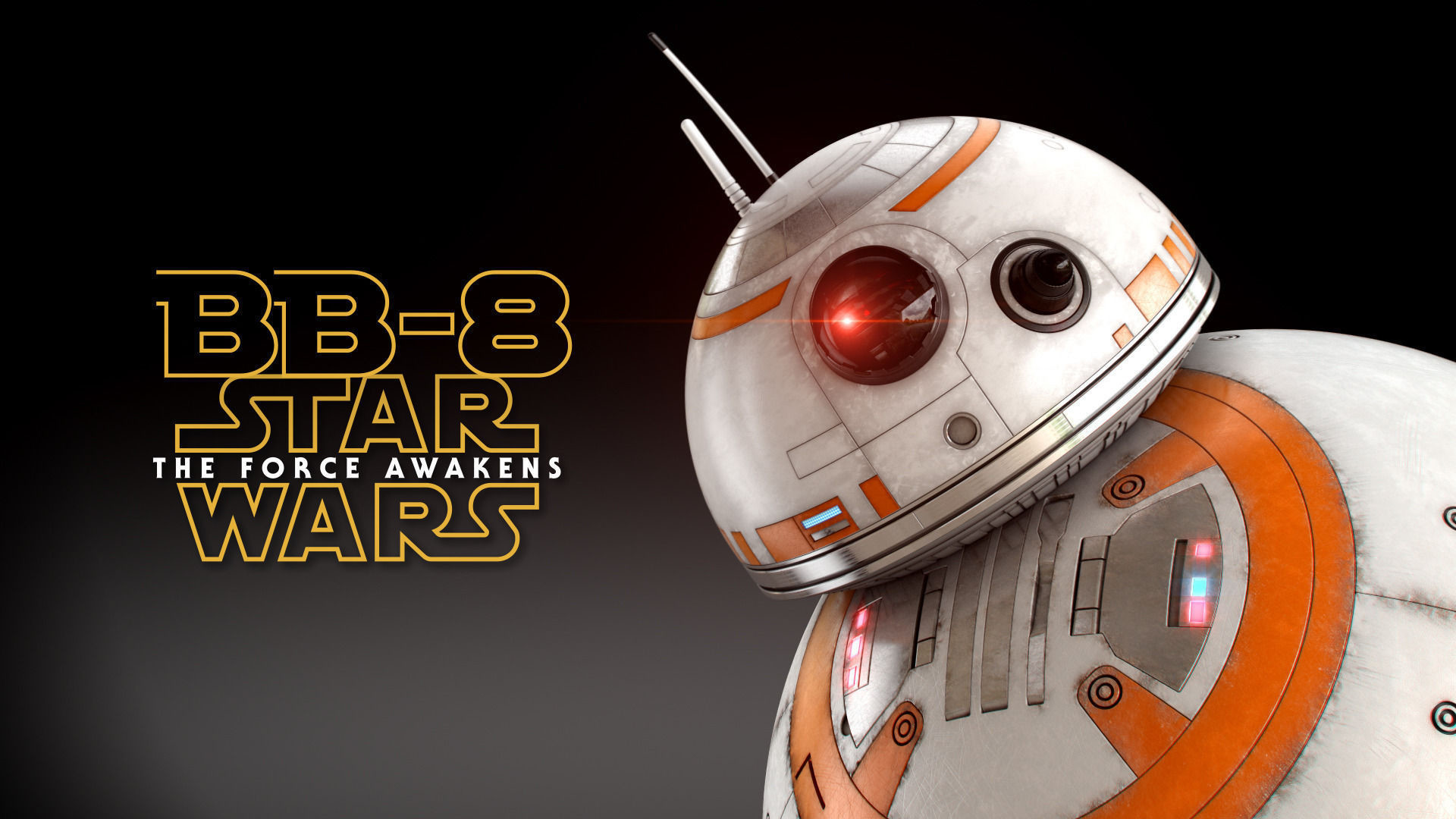 Bb 8 star wars droid full rigged 3d model rigged animated max obj fbx 3dm