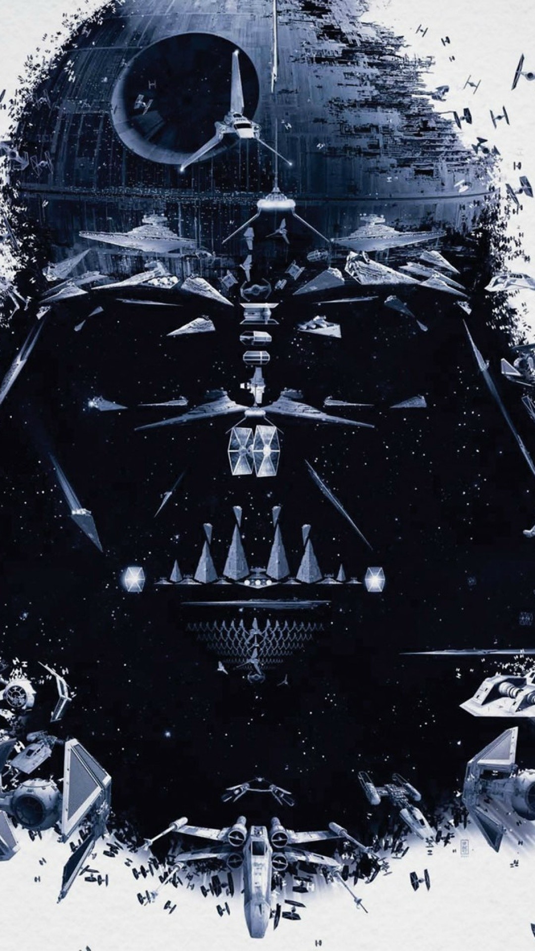 Star Wars Darth Vader Spaceships iPhone 6 Plus HD Wallpaper