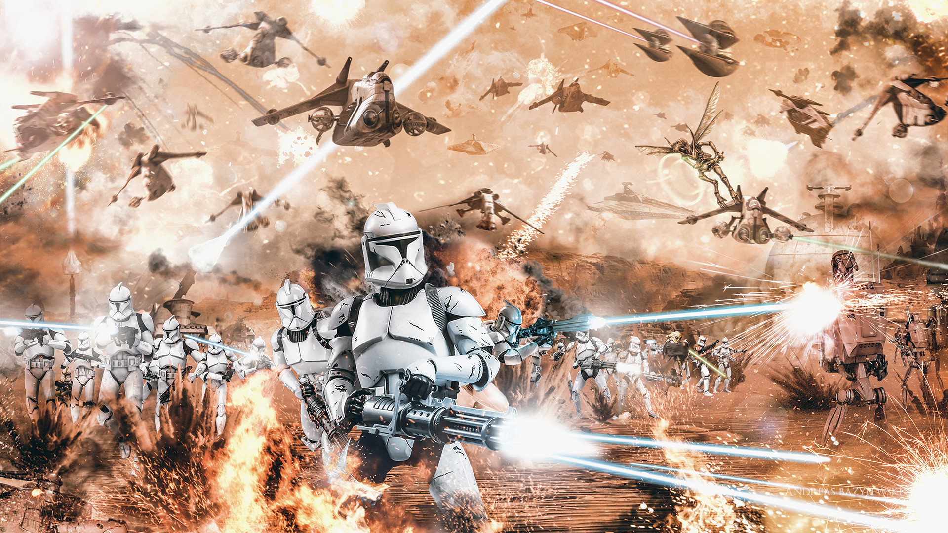Movie – Star Wars Episode II Attack Of The Clones Star Wars Clone Trooper Battle