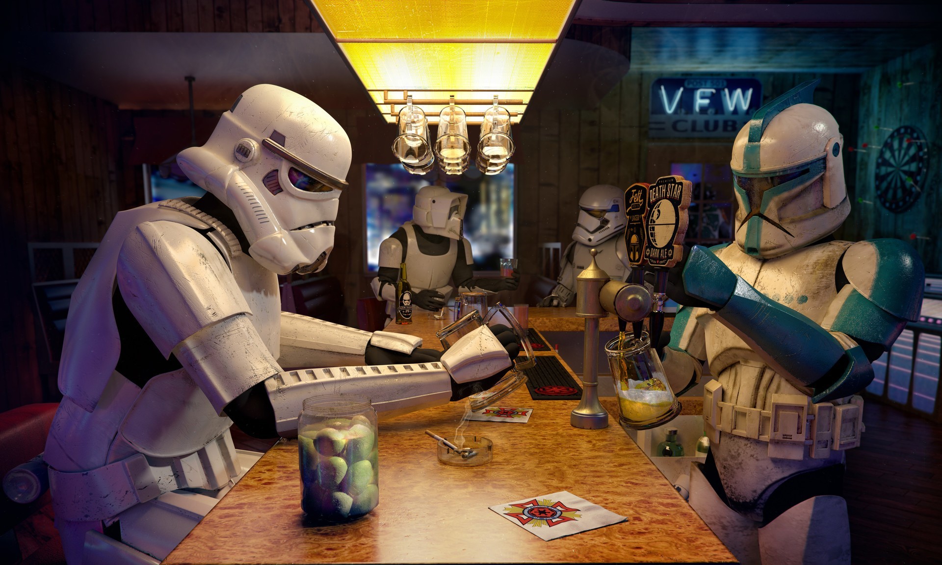 Stormtrooper, Clone Trooper, Scout Trooper, Bar, Star Wars Wallpapers HD / Desktop and Mobile Backgrounds