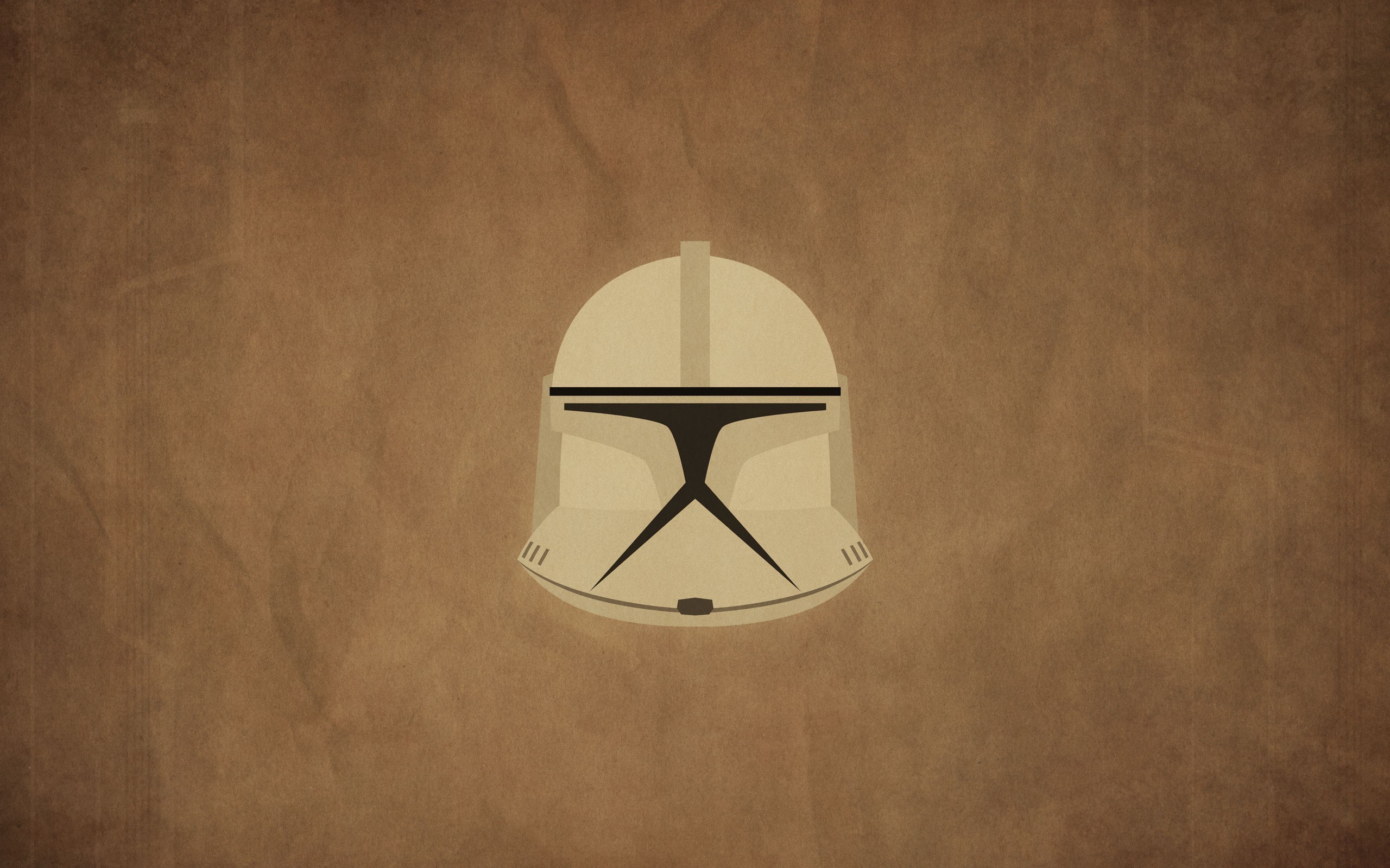 Star Wars, Clone Trooper, Minimalism, Movies, Helmet, Brown Background Wallpapers HD / Desktop and Mobile Backgrounds