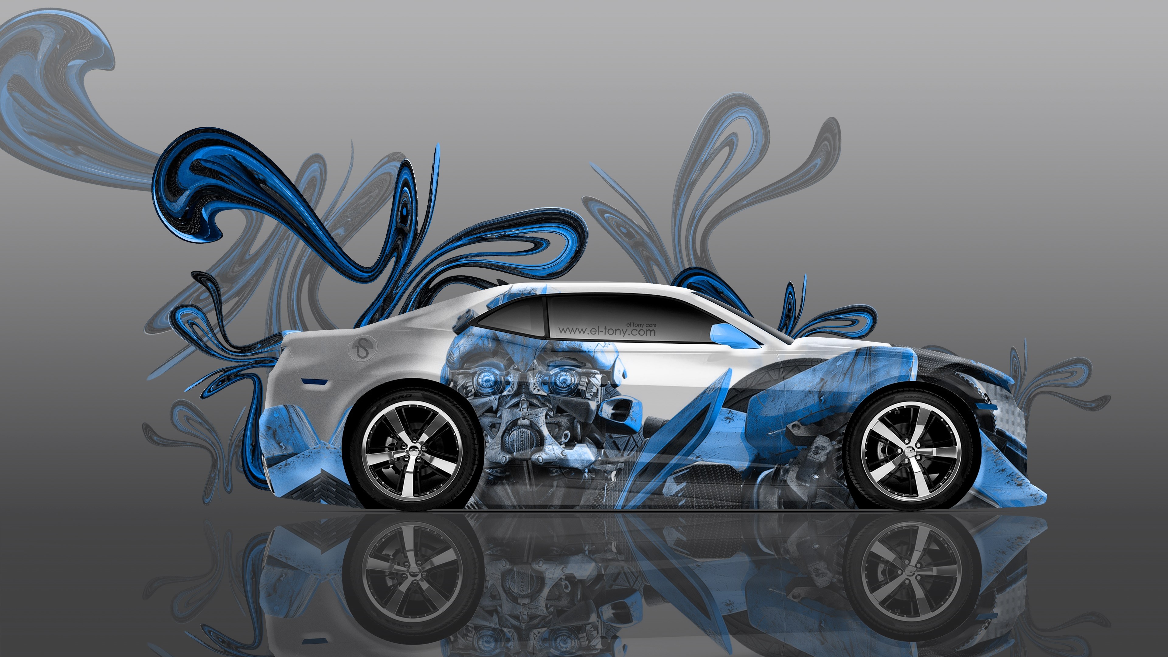 chevrolet camaro bumblebee transformer car blue color
