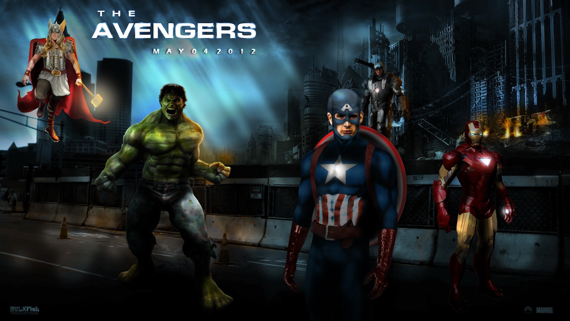 Movie – The Avengers Thor Hulk Captain America Iron Man Avengers War Machine Wallpaper