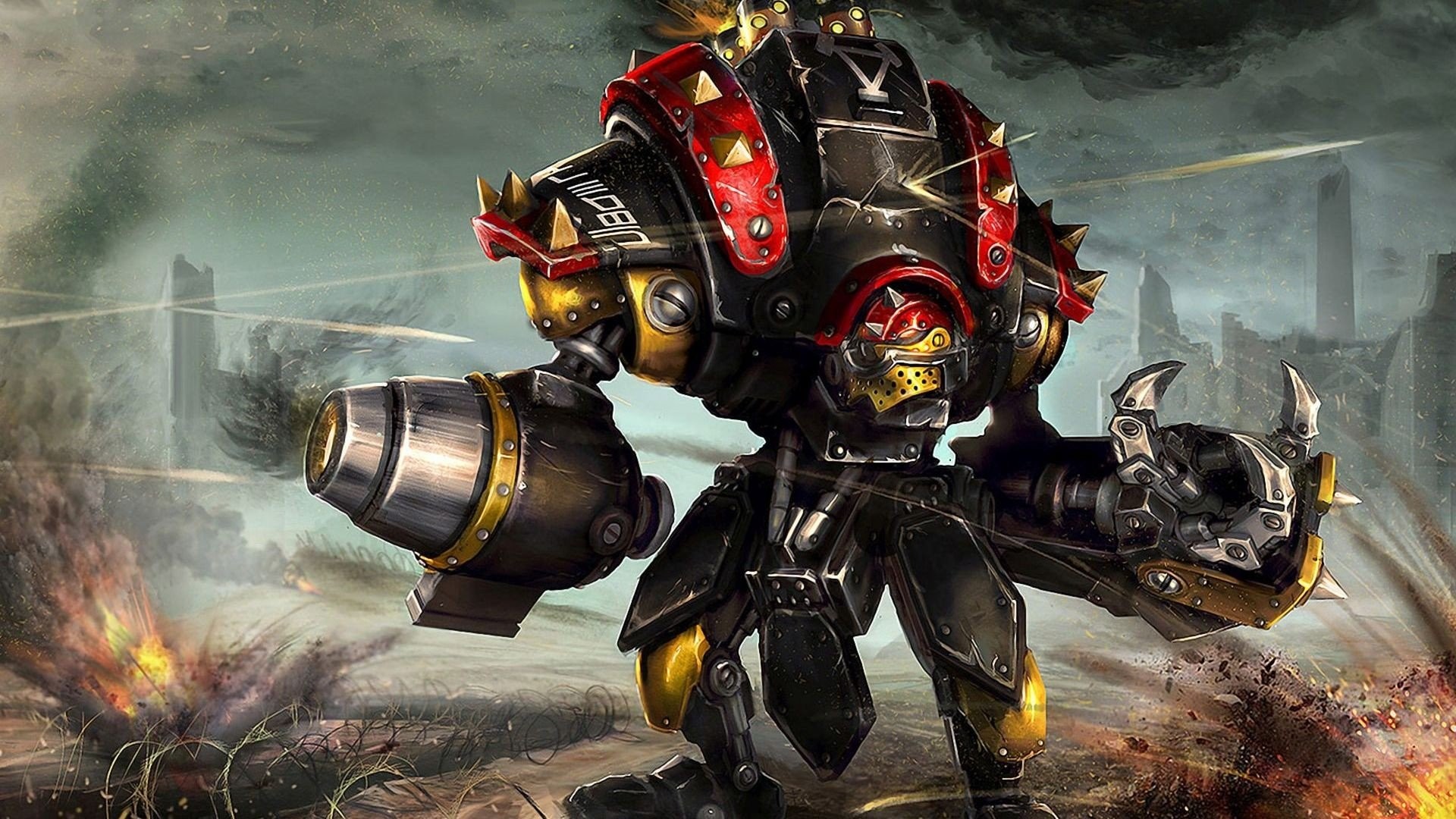 Robots Mechs Artwork Fantasy Art War Destruction Concept Warmachine