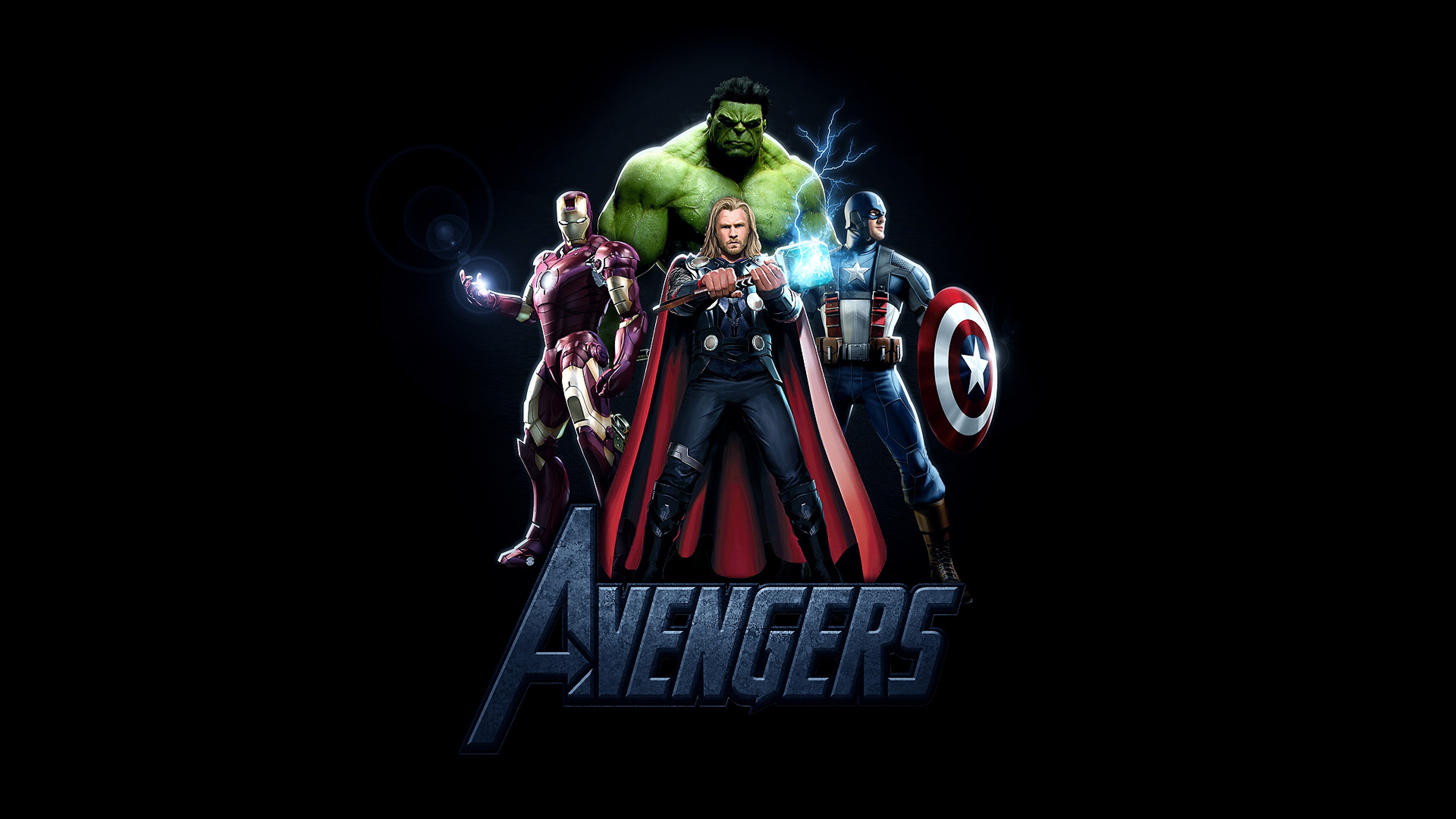 Preview wallpaper hellboy, iron man, captain america, thor, marvel comics, avengers