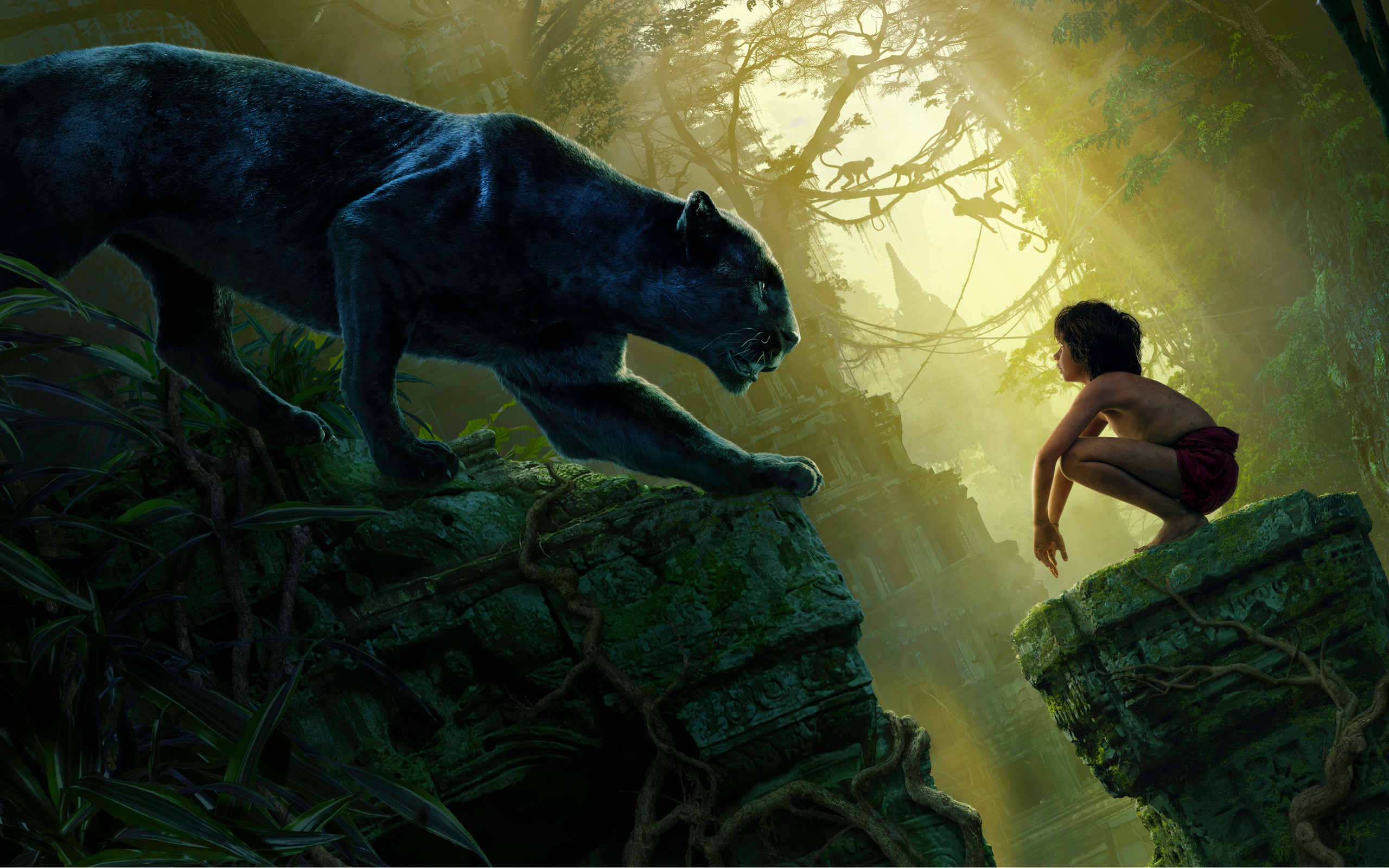 Mowgli Bagheera Black Panther The Jungle Book