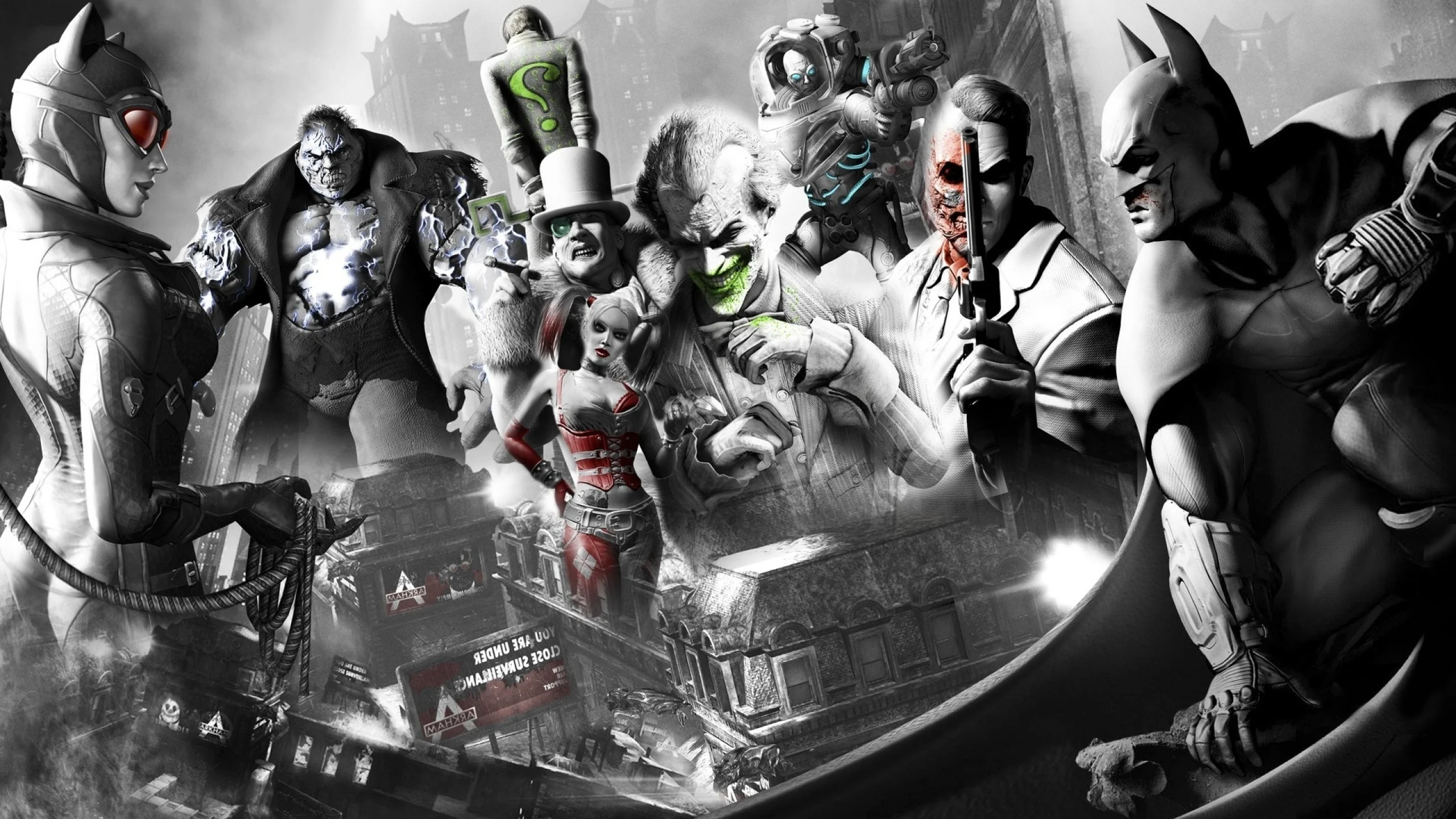 Harley Quinn, Joker, Harvey Dent, Batman Arkham City, Batman, Catwoman, Penguin Wallpapers HD / Desktop and Mobile Backgrounds