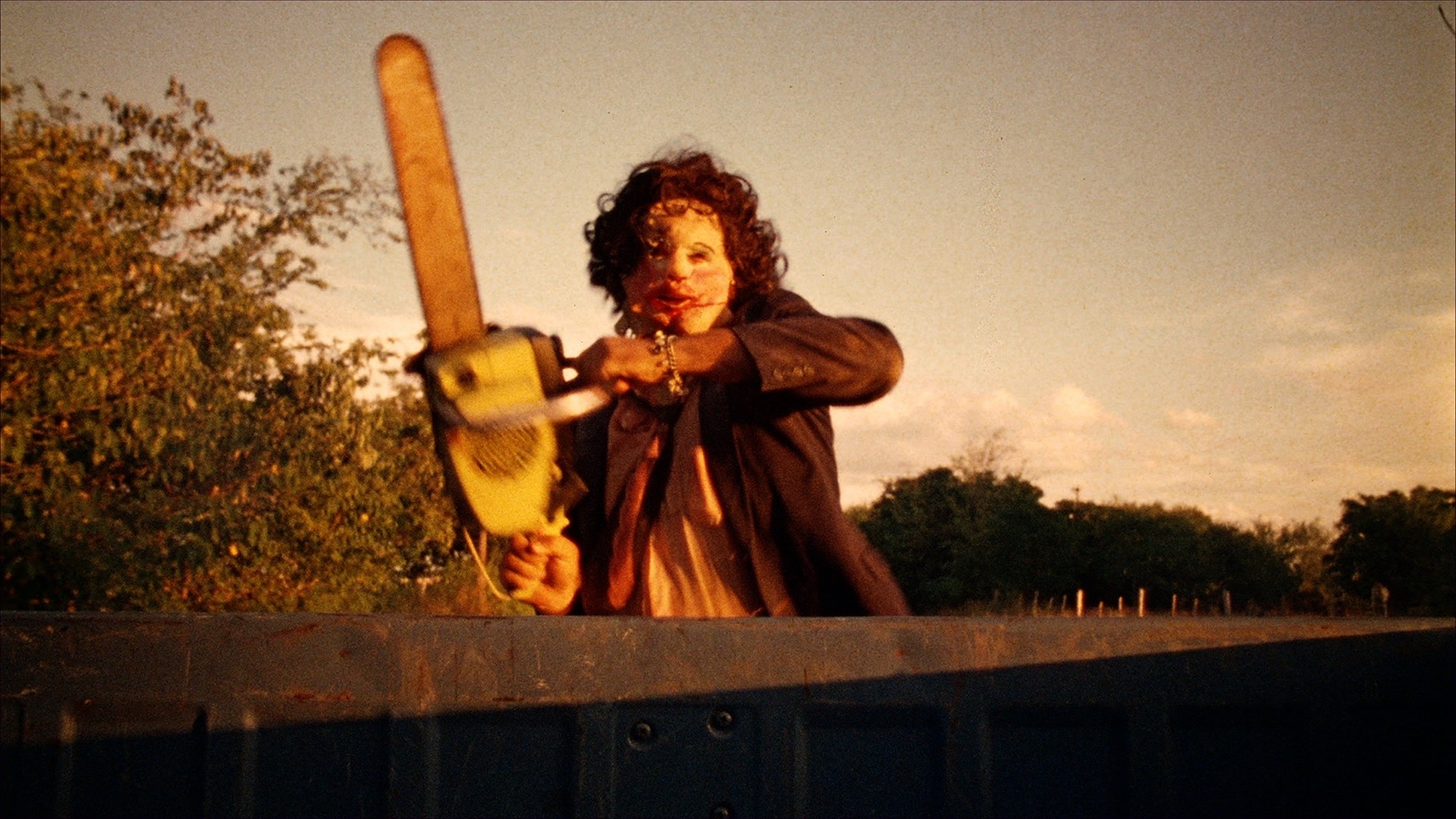 Leatherface Wallpaper, A wallpaper of Leatherface from 'The Texas Chain Saw  Massacre'.