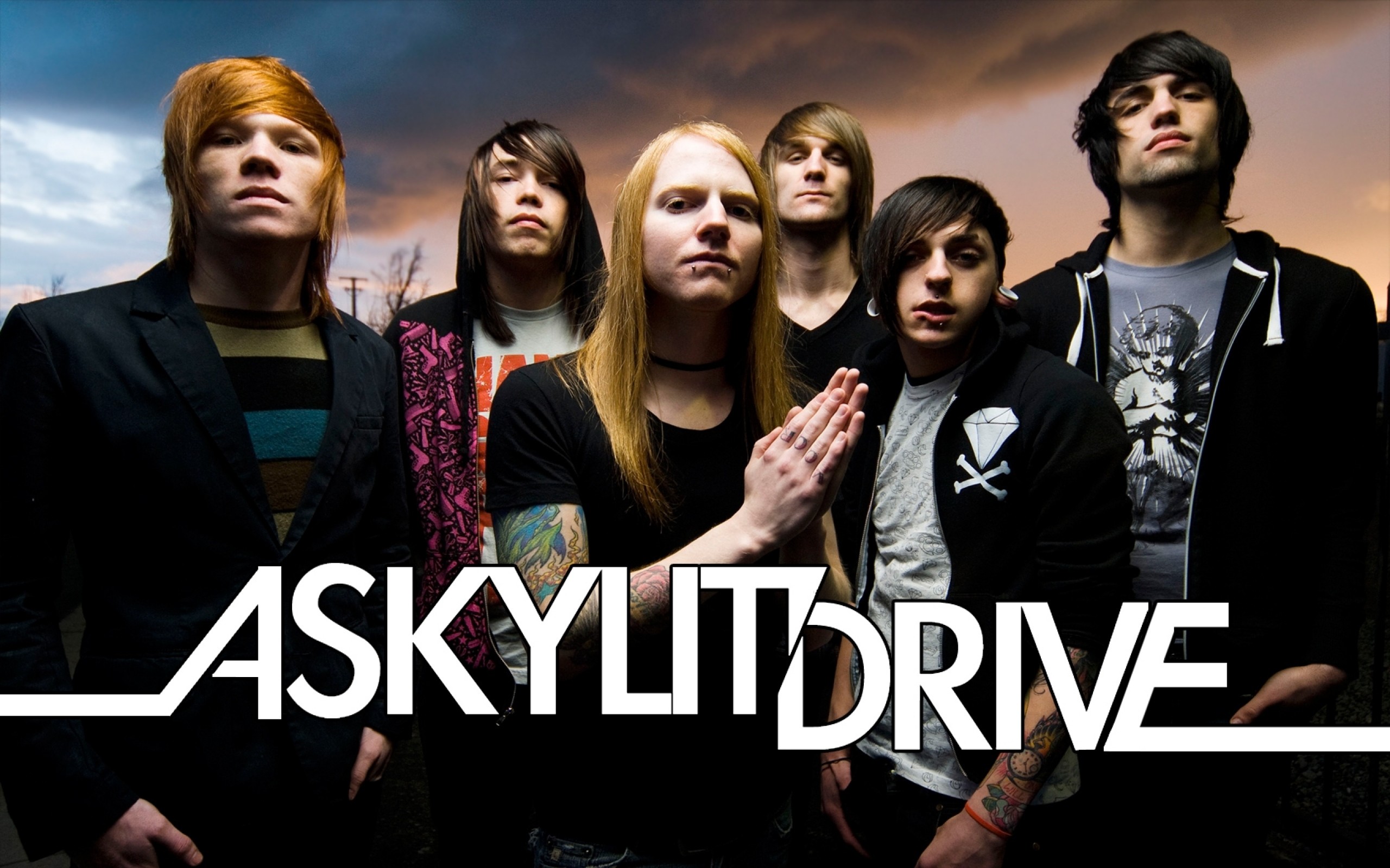 Wallpaper a skulit drive, group, emo, rock, hair, clouds