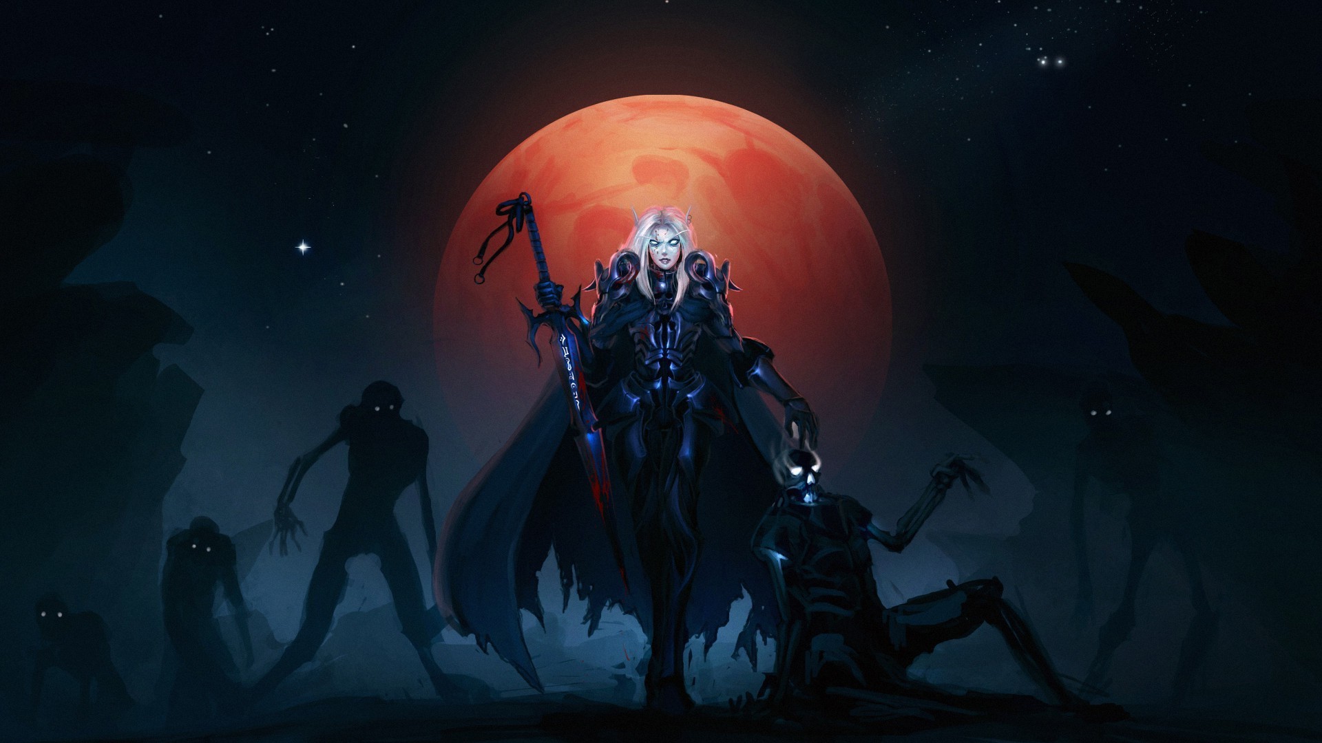 moon, Undead, World Of Warcraft, Blood Elf Wallpapers HD / Desktop and  Mobile Backgrounds