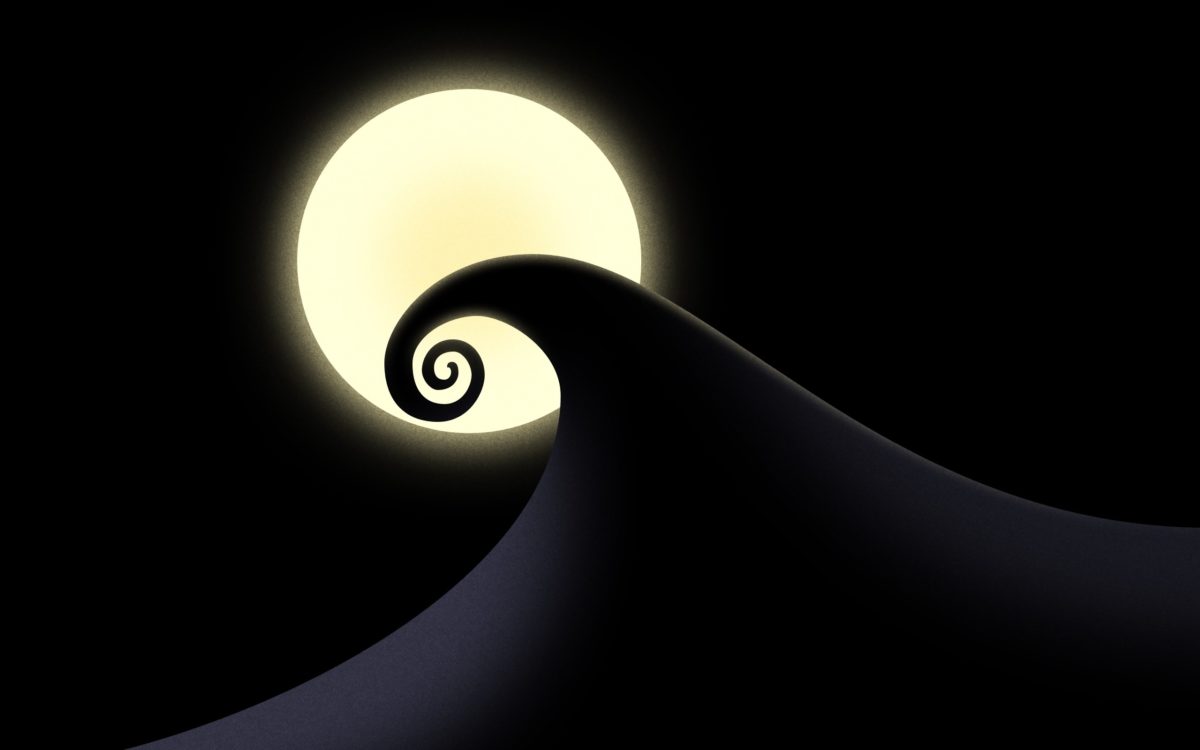 The nightmare before christmas moon swirl halloween background