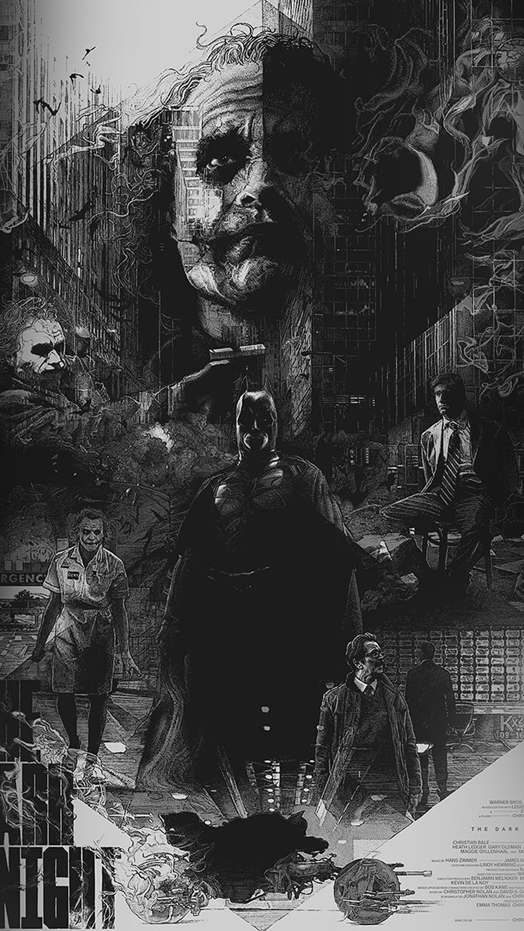 Joker Batman Poster Film Hero Illustration Art #iPhone #wallpaper