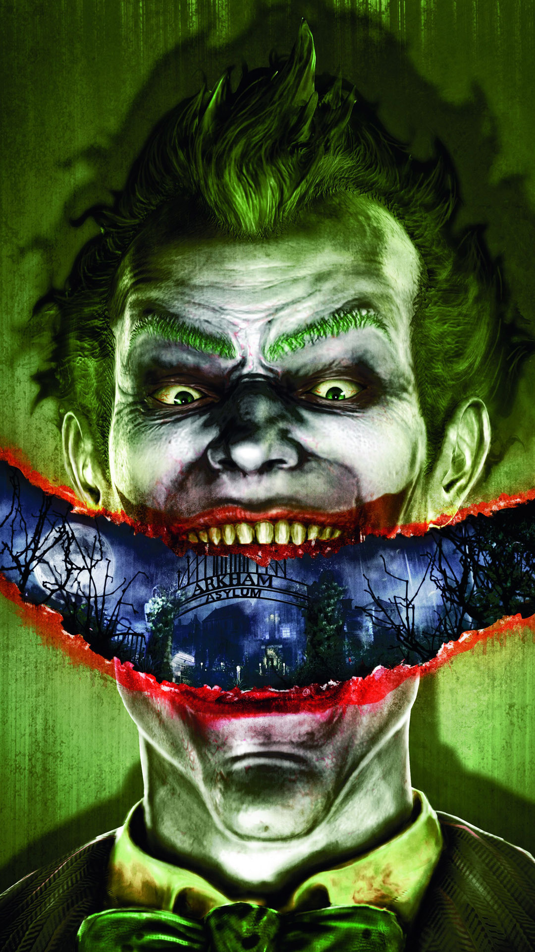 Joker – Batman – Arkham Asylum Game mobile wallpaper