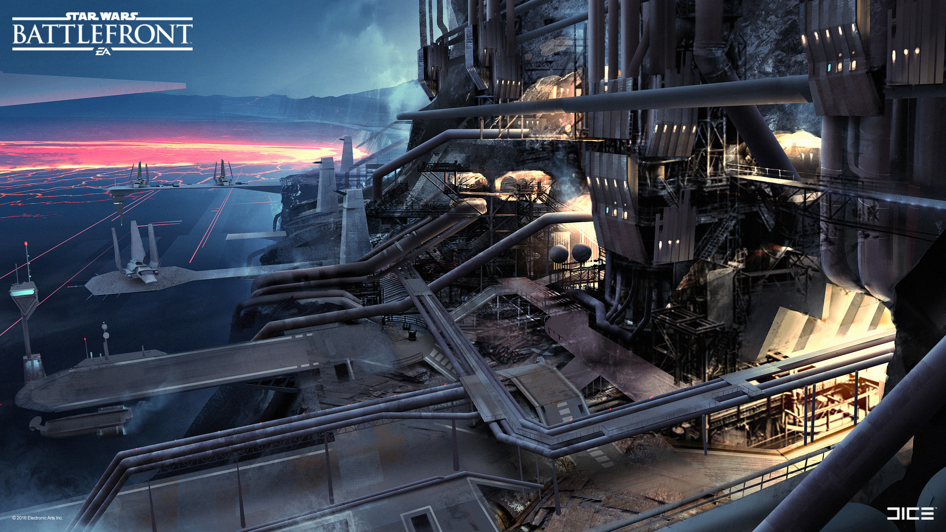 SoroSuub Factory Concept Art for the Star Wars Battlefront Outer Rim DLC. 2015