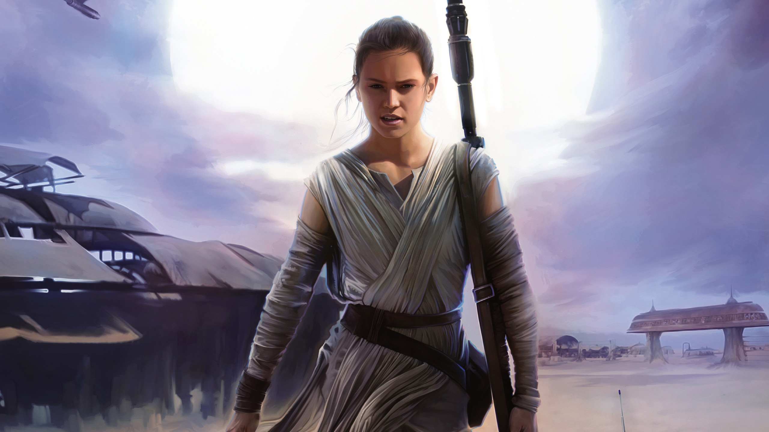 Rey Artwork – Star Wars 7: The Force Awakens wallpaper