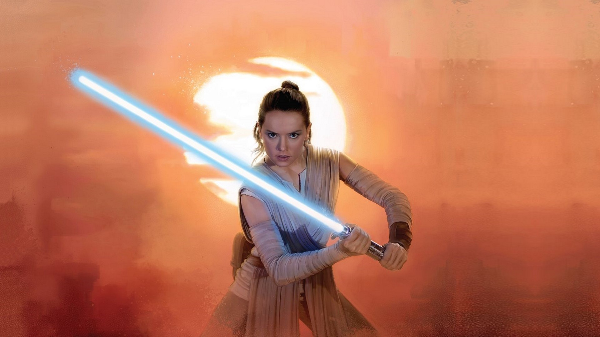People Star Wars lightsaber Jedi Daisy Ridley Rey (from Star Wars)