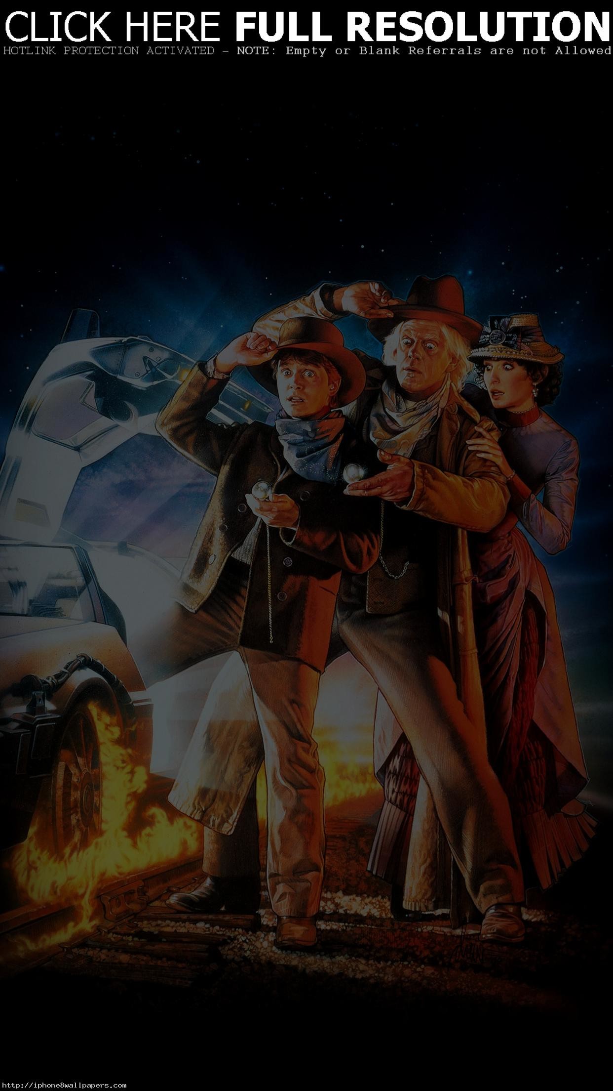 Back to the future 3 poster film art android wallpaper android