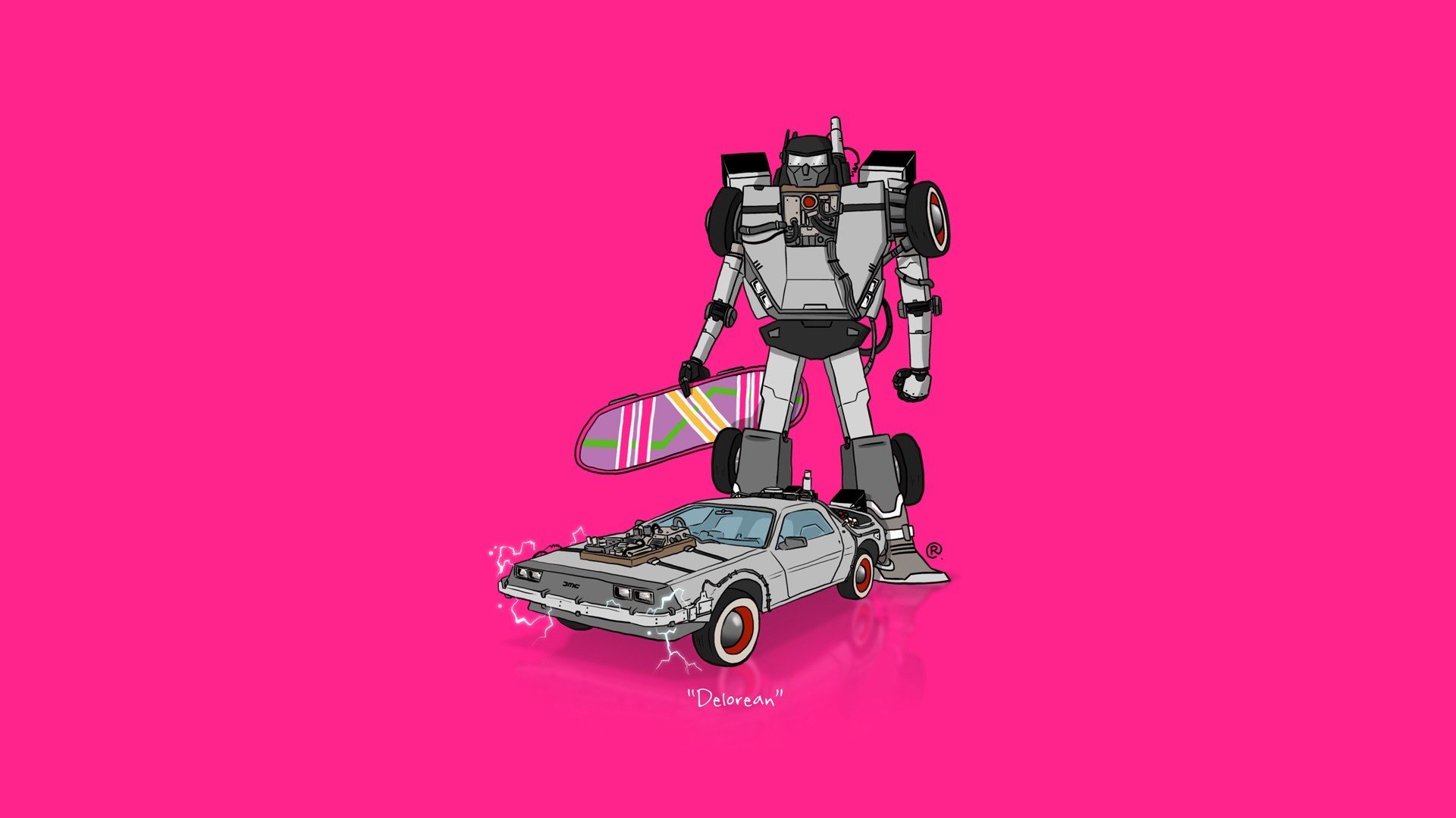 car, Transformers, Minimalism, DeLorean, Back To The Future Wallpapers HD /  Desktop and Mobile Backgrounds