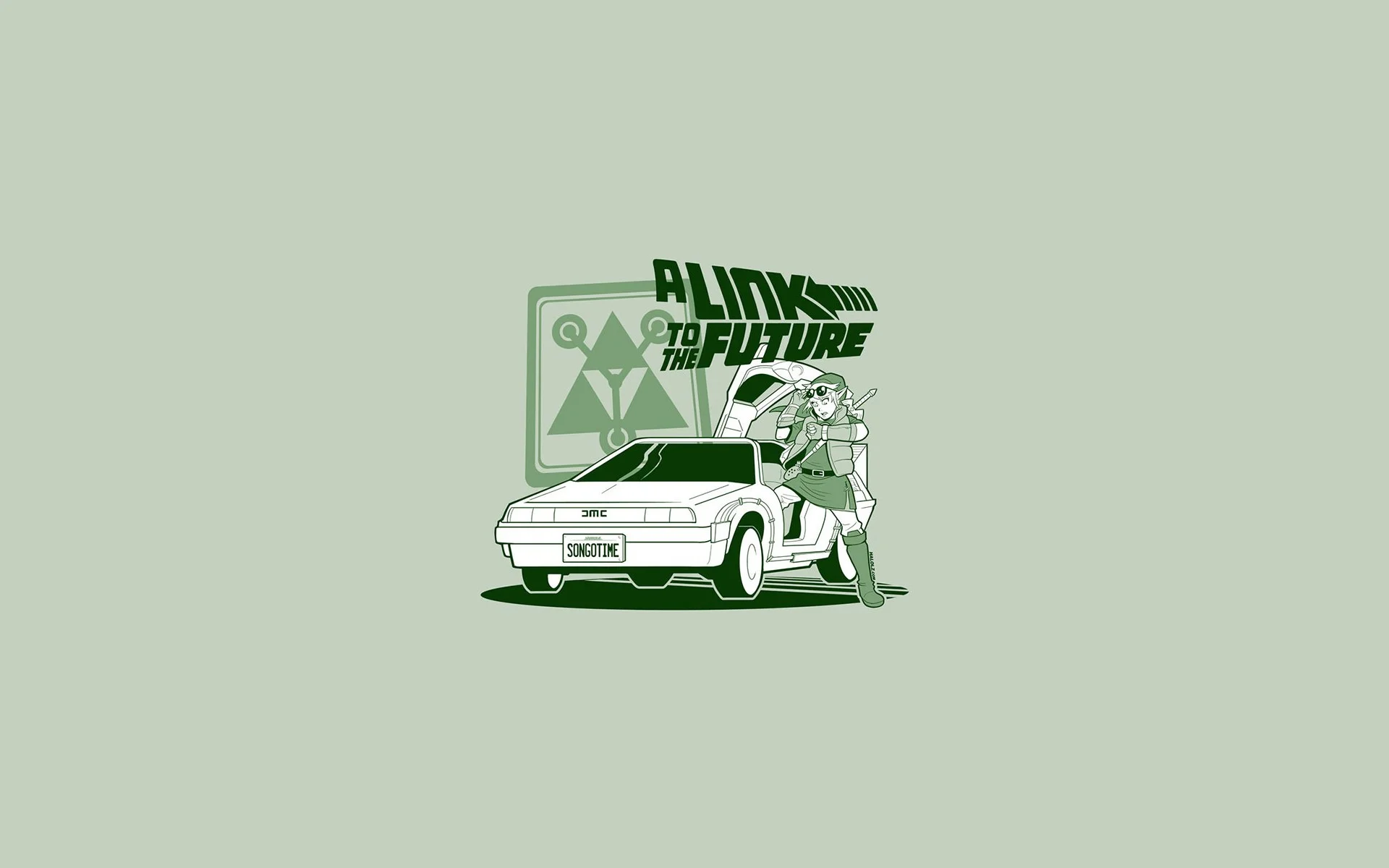 Back To The Future Cars Cartoons Comics DeLorean DMC-12 Doc Brown Funny  Link Marty McFly Spoof Legend Of Zelda