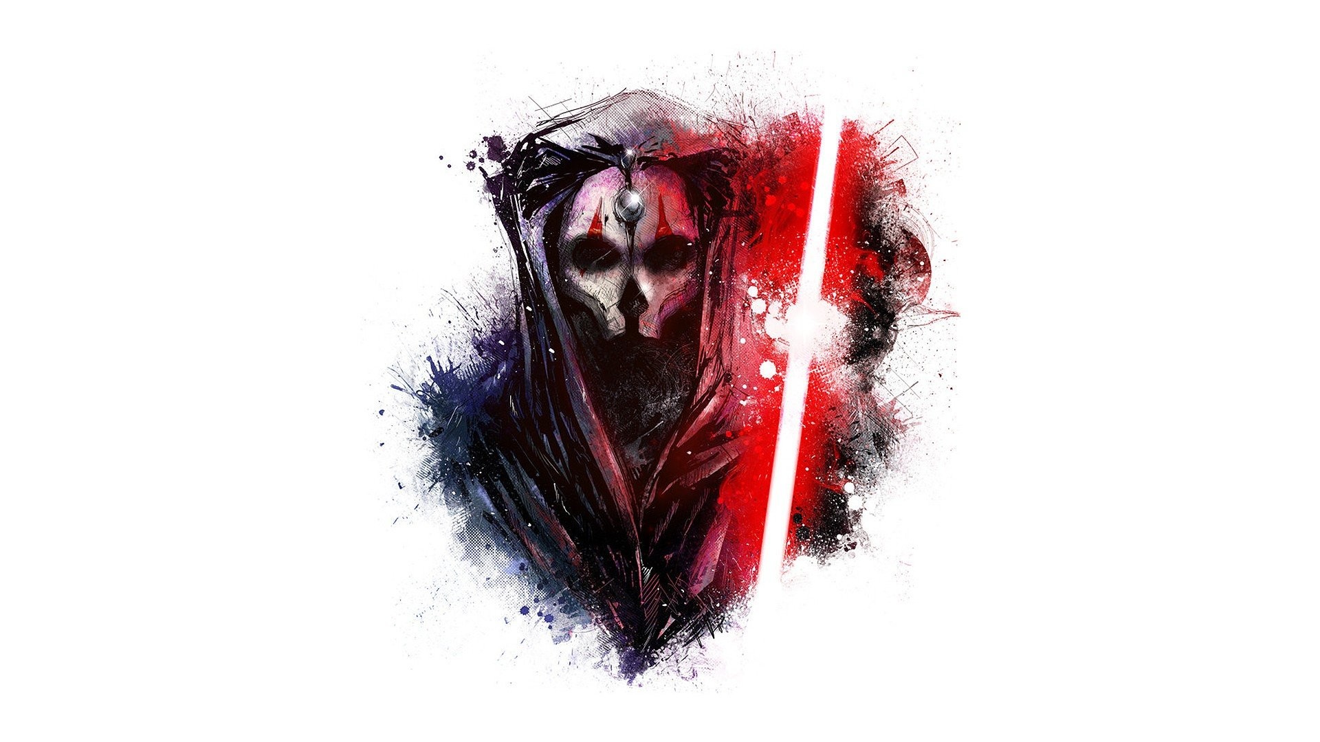 Darth Nihilus Fan Art George Lucas LucasArts Star Wars Knights Of The Old Republic II Sith Lords Video Games White Background