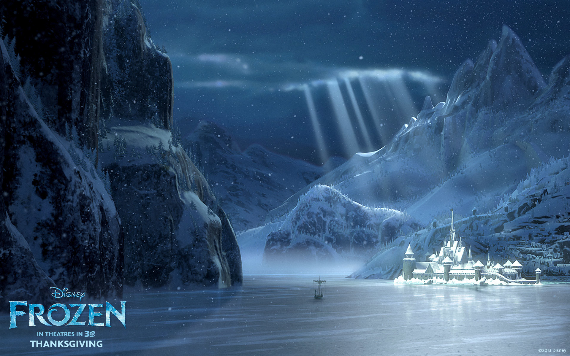 Arendelle in Winter from Disneys Frozen wallpaper – Click picture for high resolution HD wallpaper