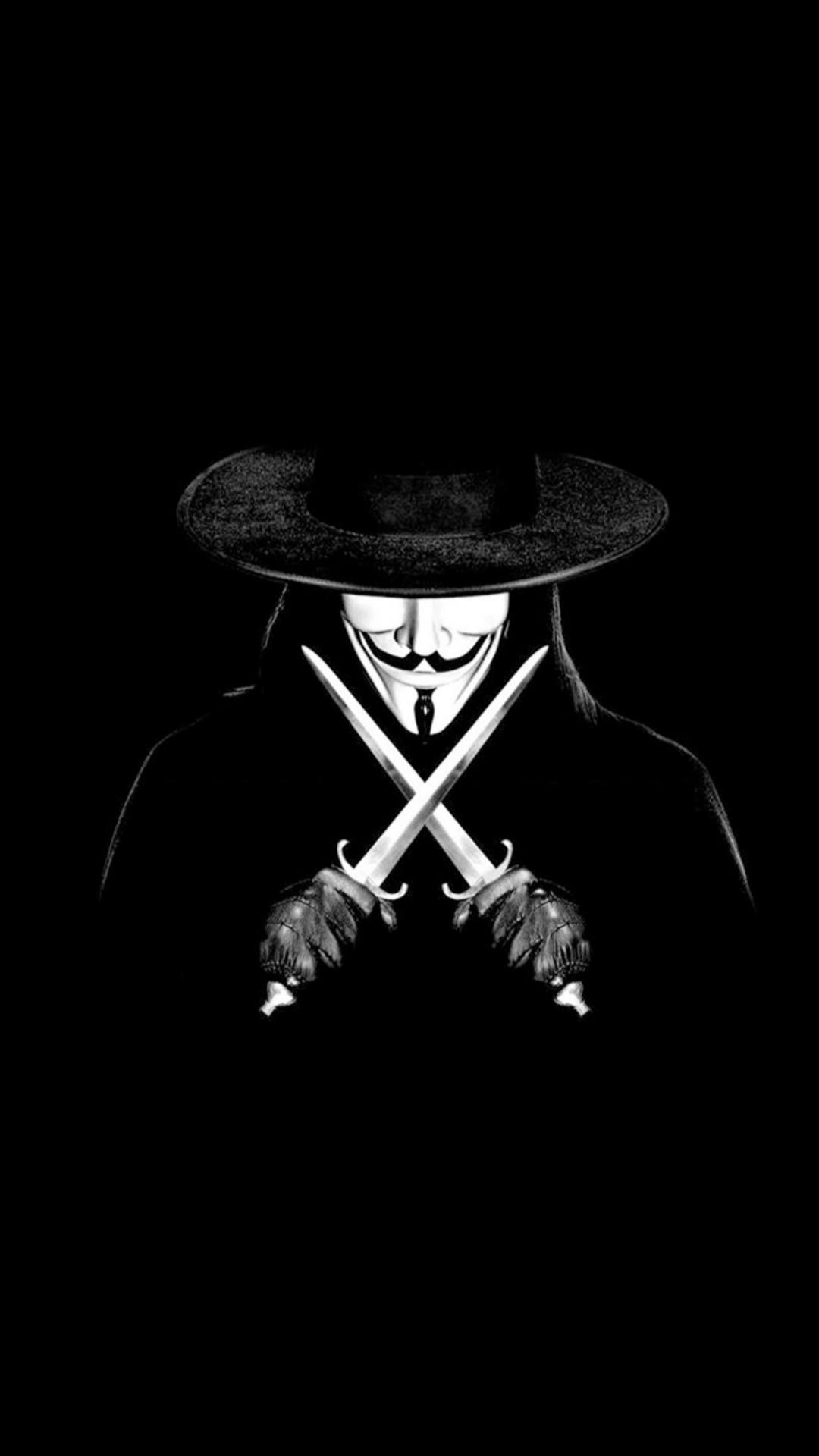 V For Vendetta Man With Knifes #iPhone #plus #wallpaper