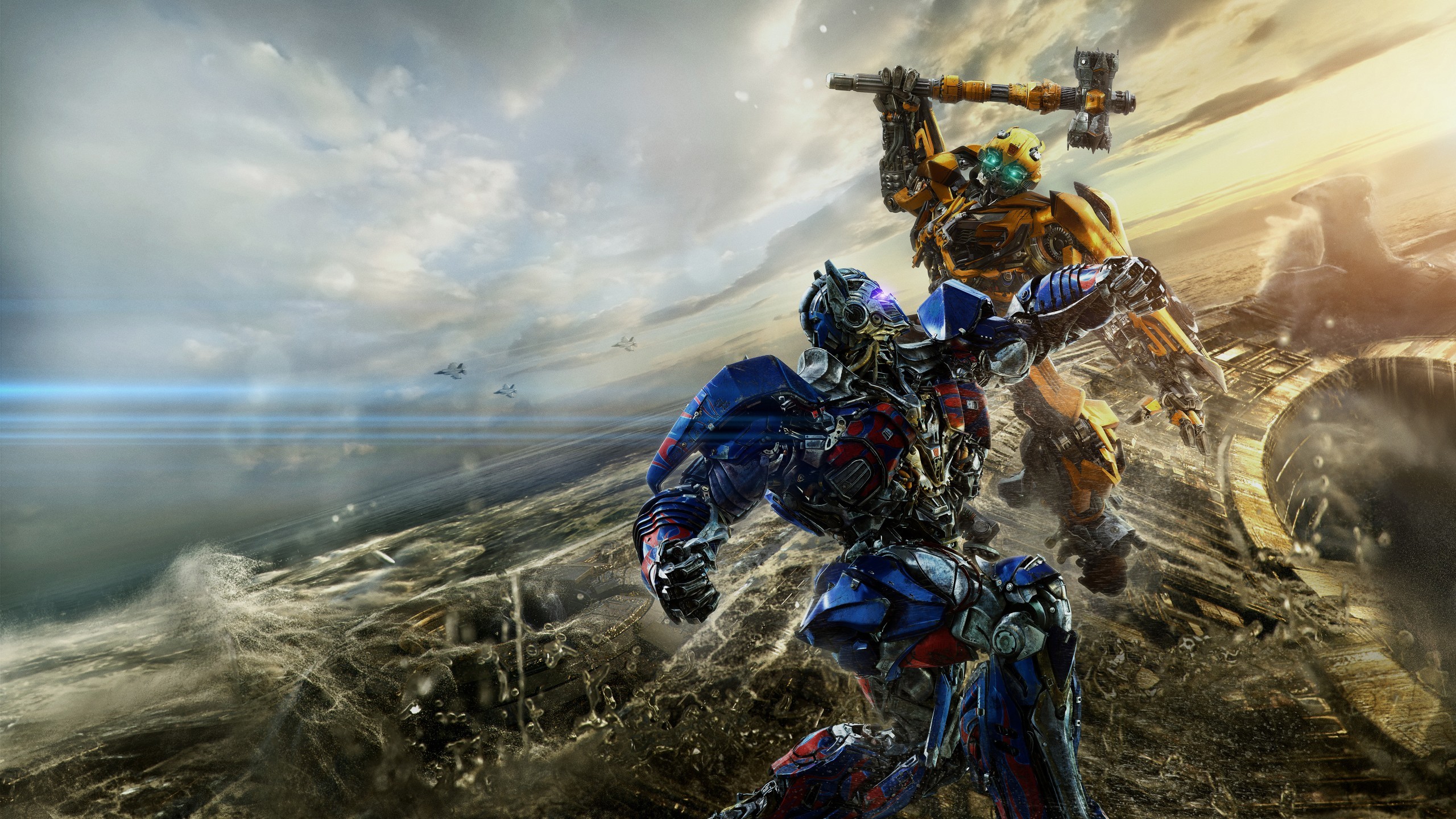 Bumblebee vs Optimus Prime in Transformers the Last Knight HD Wallpaper