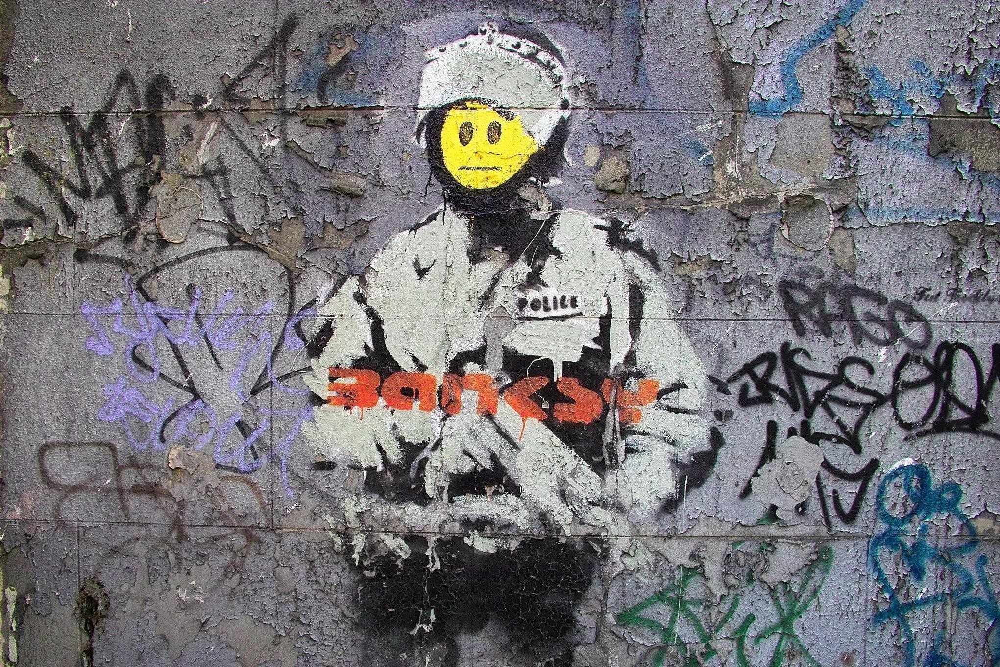 Banksy Wallpaper Murals By WallArt Direct.co