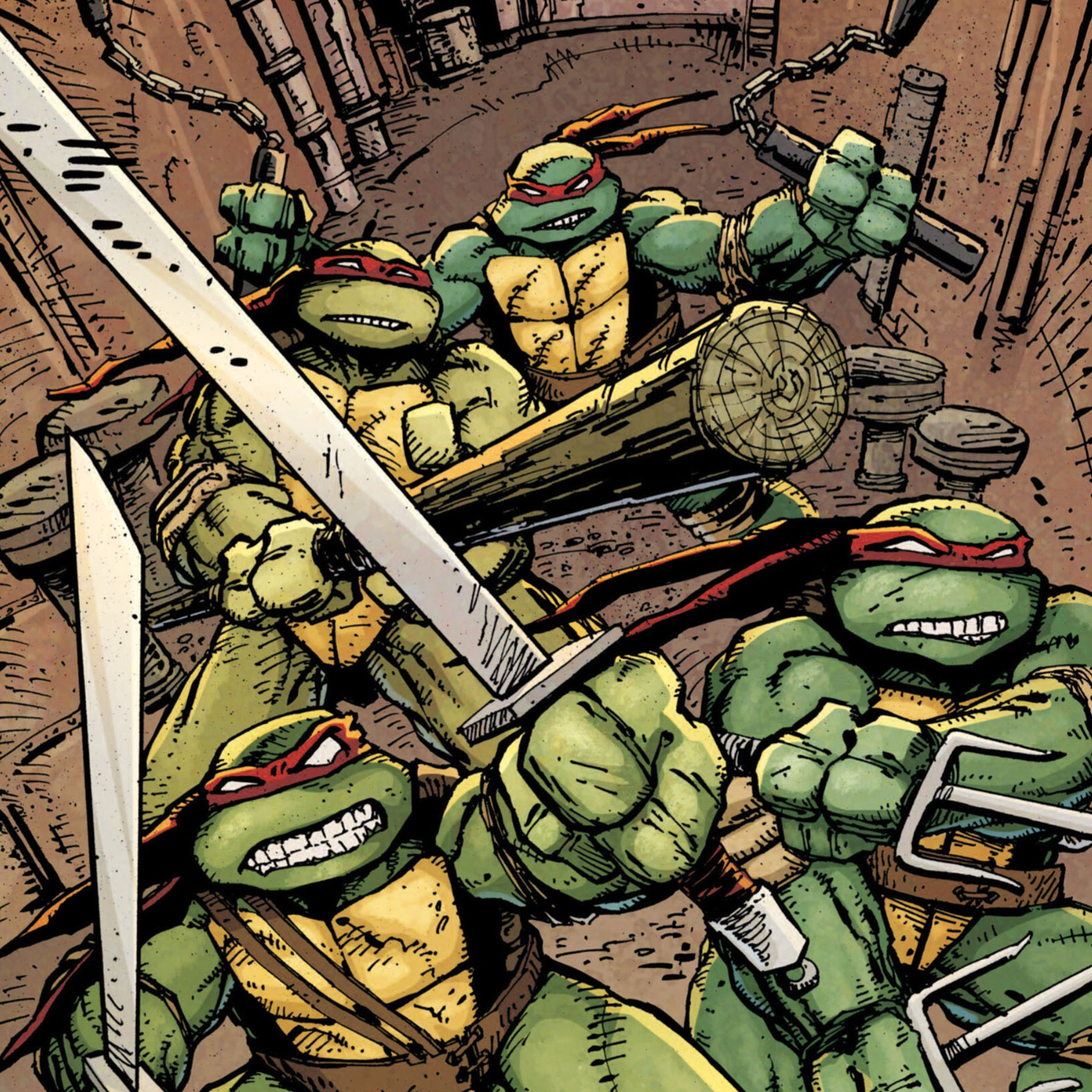 Teenage mutant ninja turtles idw comic ipad wallpaper laser time 01 Laser Time