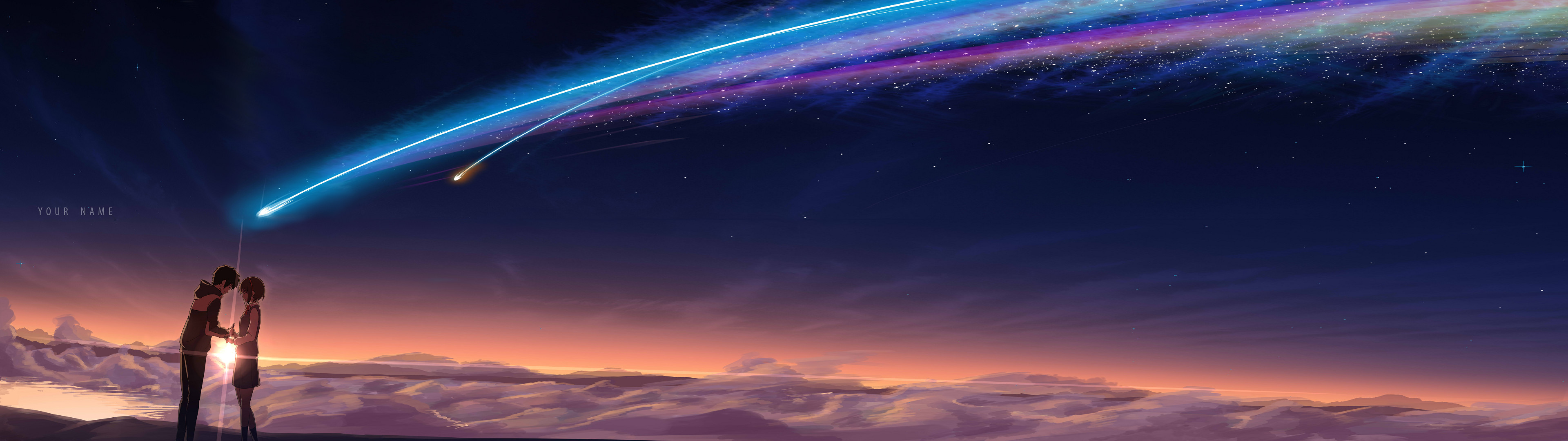 [3840×1080] Kimi no na wa. Your Name. Hastily done dual monitor edit of a  widely available wallpaper.
