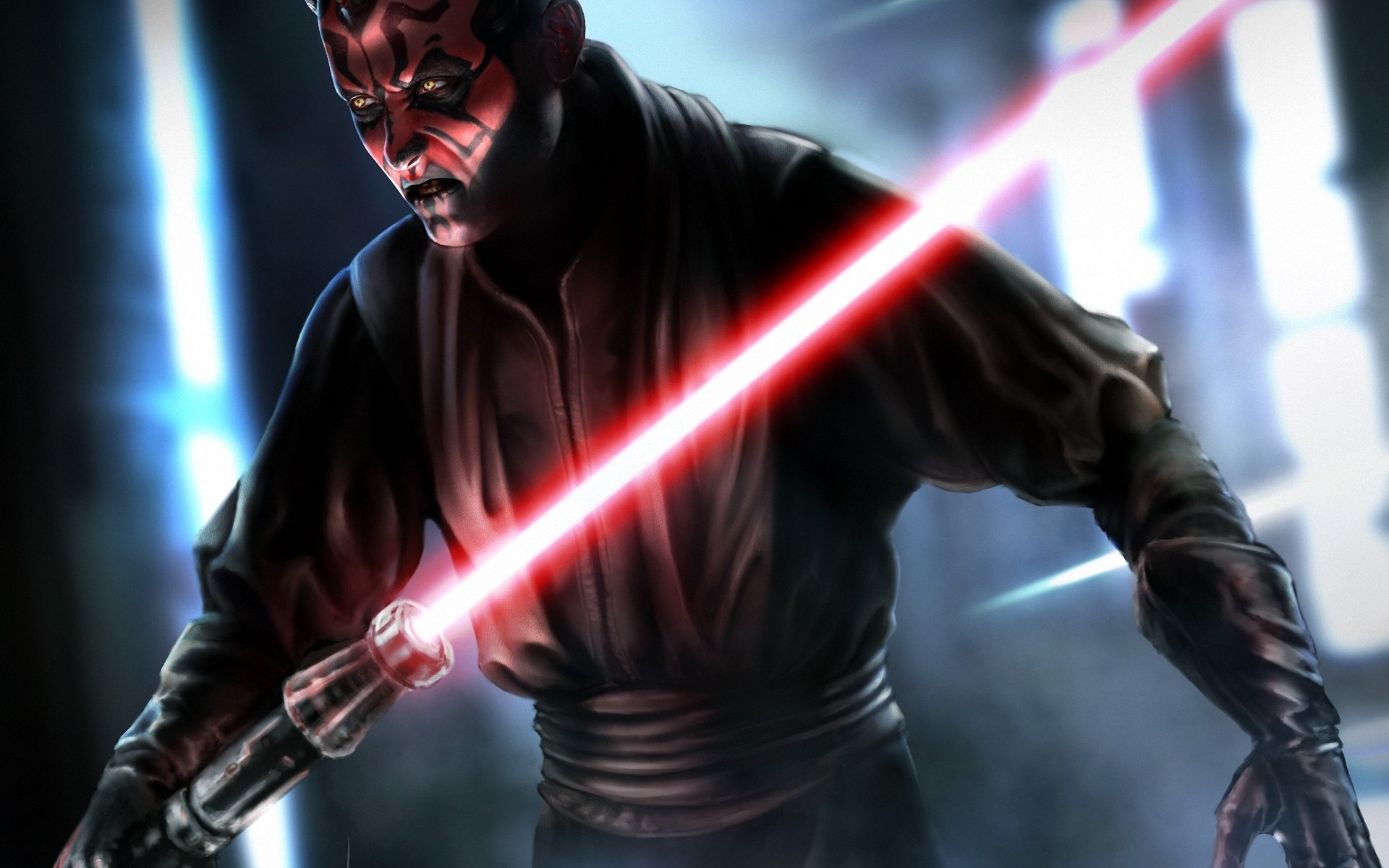 Art jedi star wars sith darth maul sith lord sword light sci fi