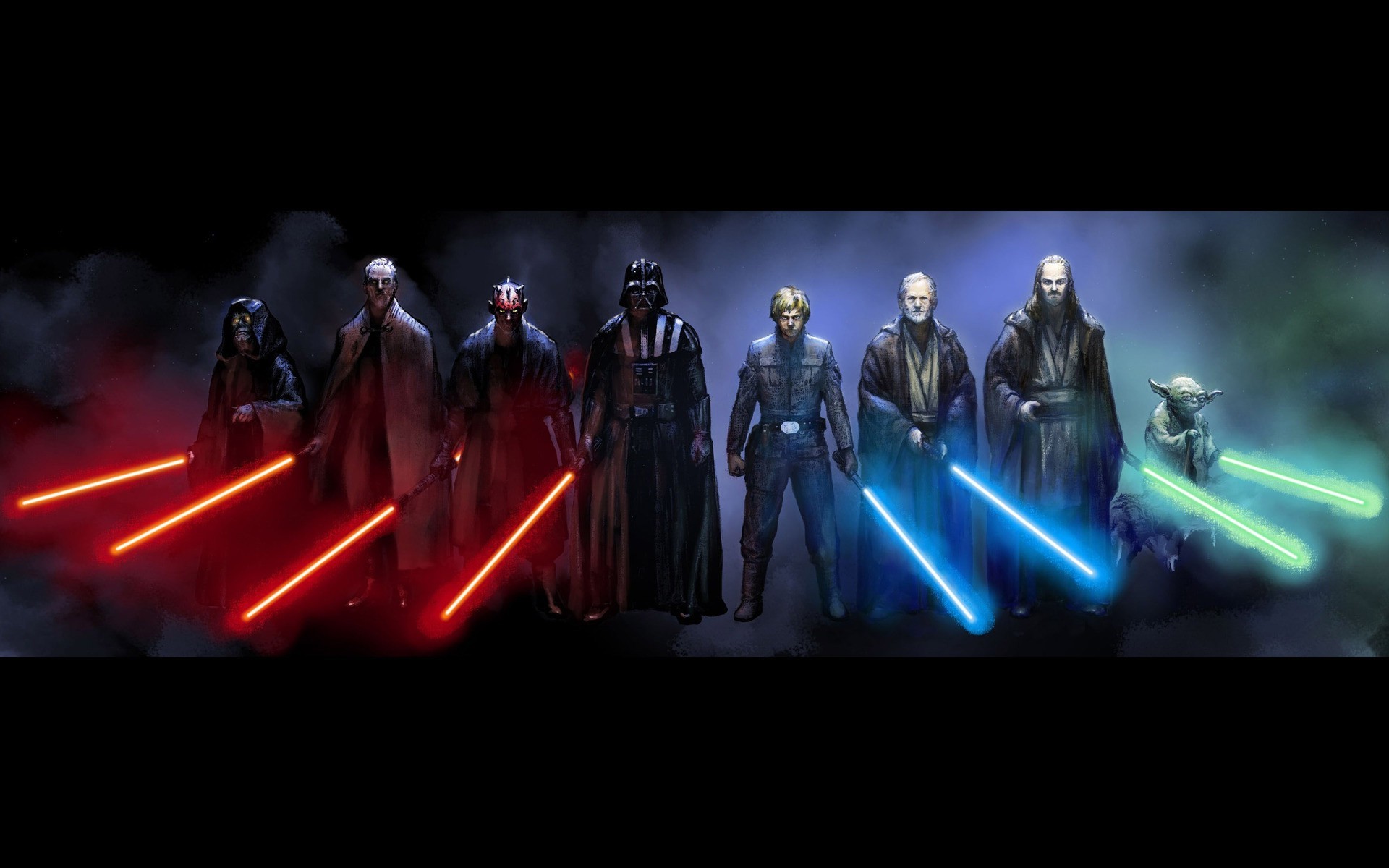 Yoda, Obi Wan Kenobi, Luke Skywalker, Qui Gon Jinn, Darth Vader, Darth Maul,  Darth Sidious, Count Dooku, Star Wars Wallpapers HD / Desktop and Mobile …